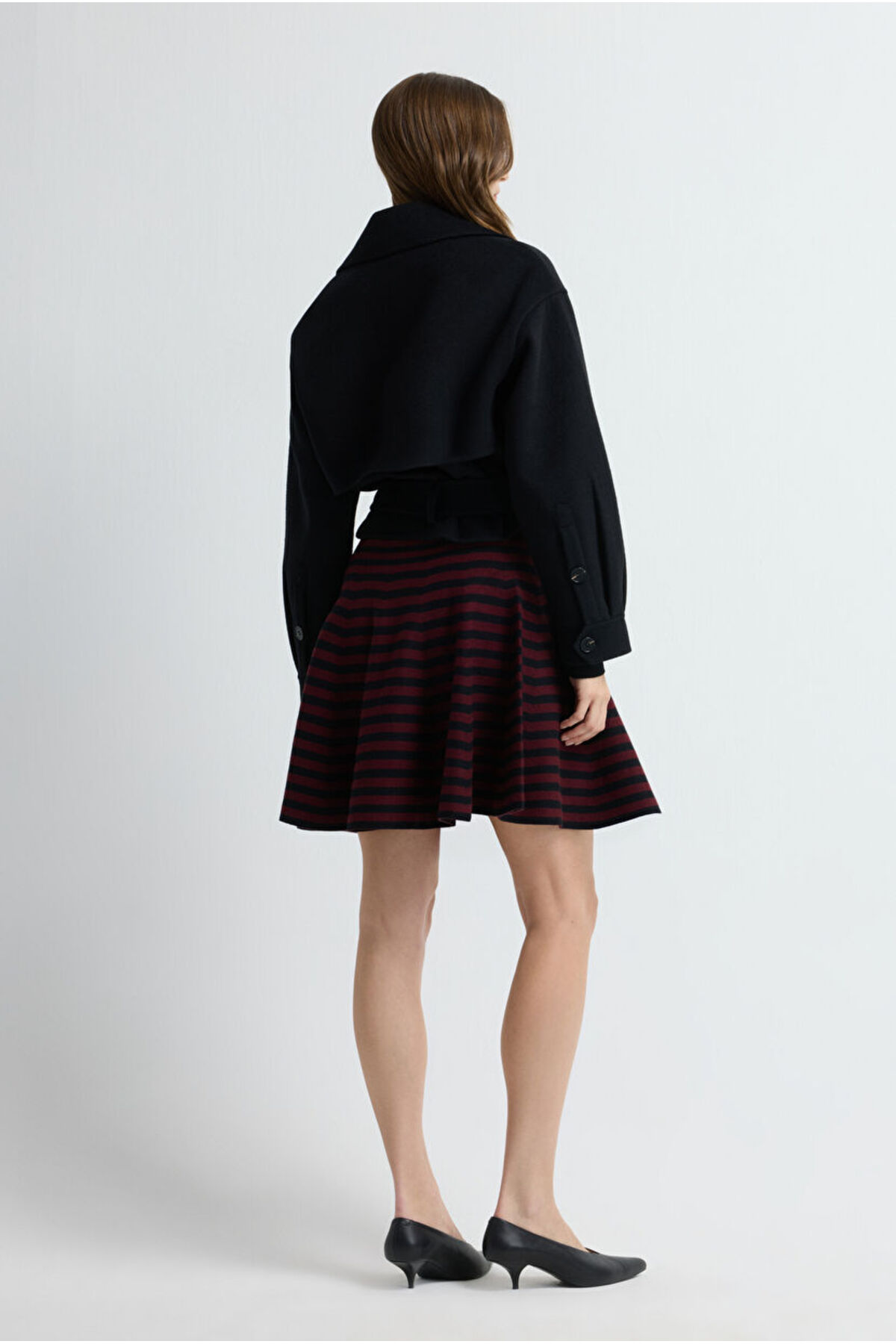 adL  Kemer Detaylı Kısa Kaban - Görsel 5