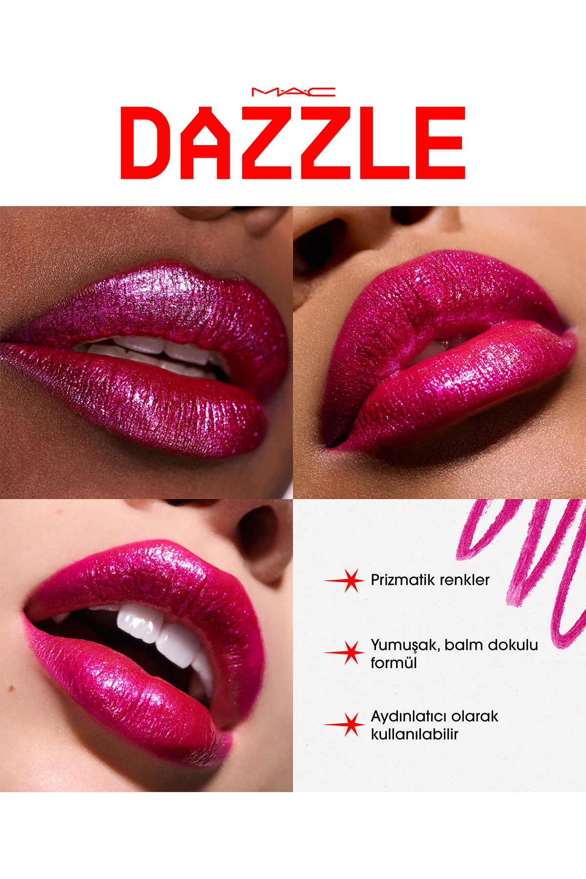 مداد لب براق Dazzlelip Crayon - Candy Yum Yummy — صورتی 140340 — تصویر 2 از 3