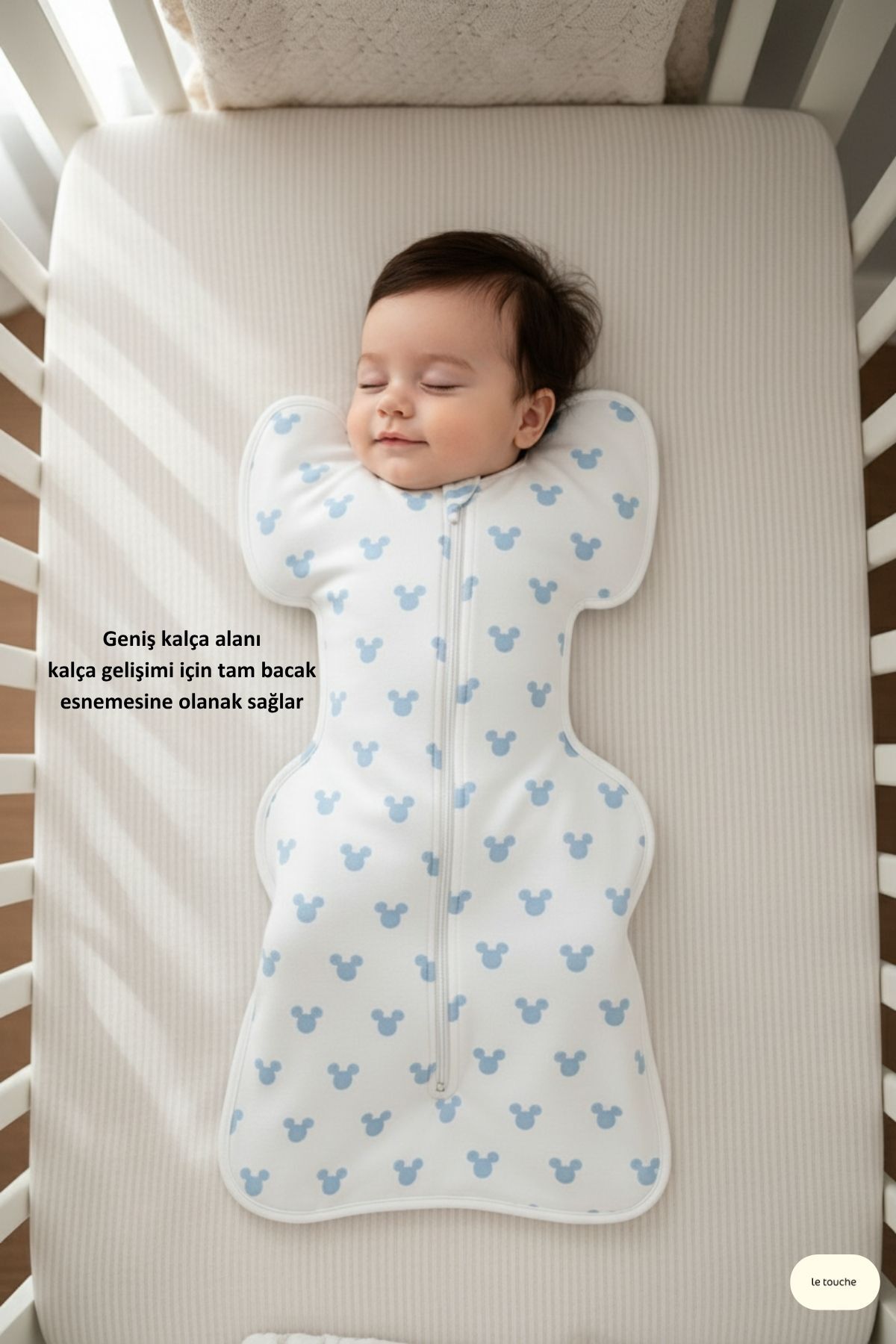 Le Touche Mavi Bebek Kundak Yenidoğan Uyku Tulumu (Yenidoğan Kundağın Amacı Dar Olması) fotoğrafı 4 (önizleme)