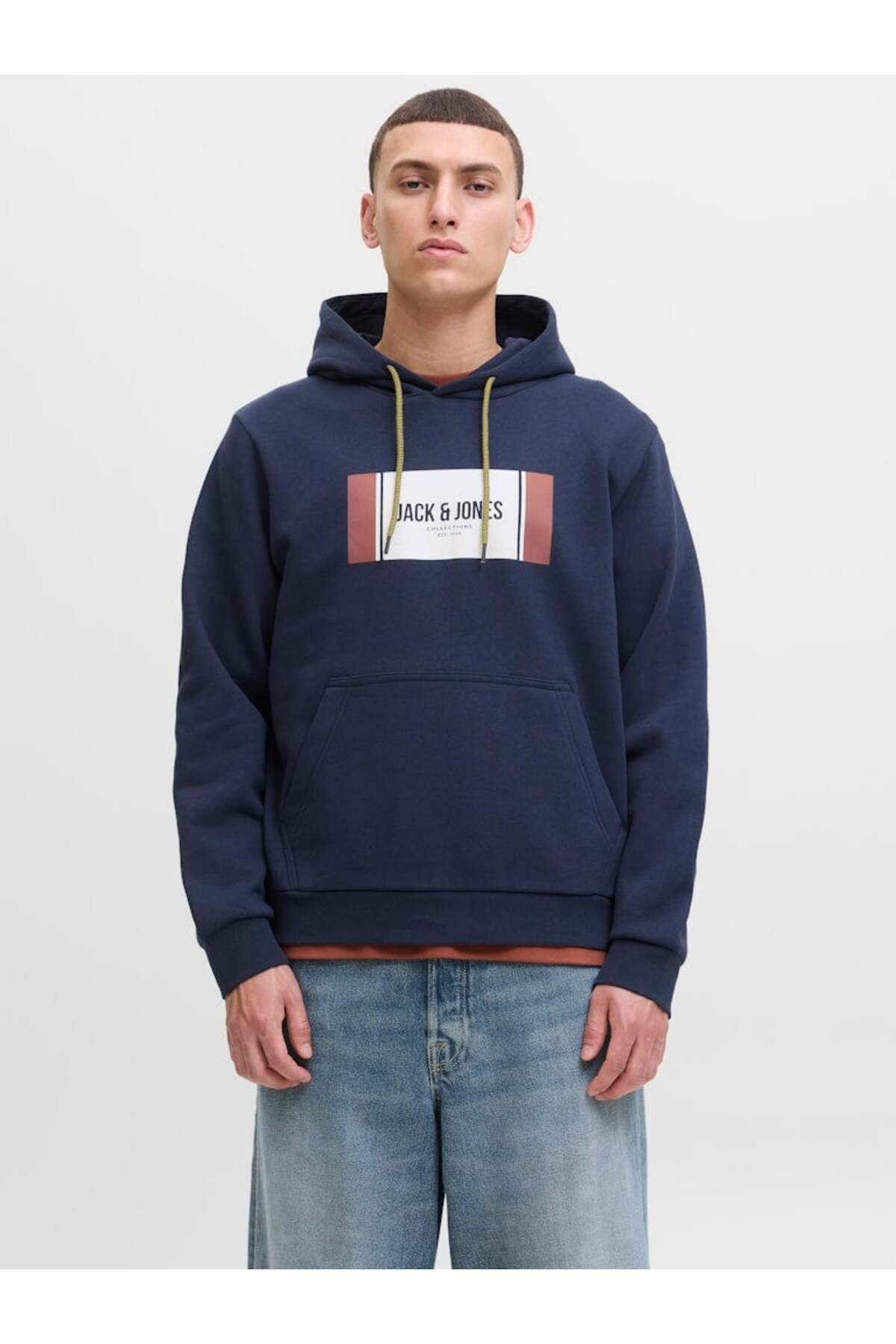 سویشرت جک اند جونز jjhayato-lacivert-sweat-hood-bts-ln-1227