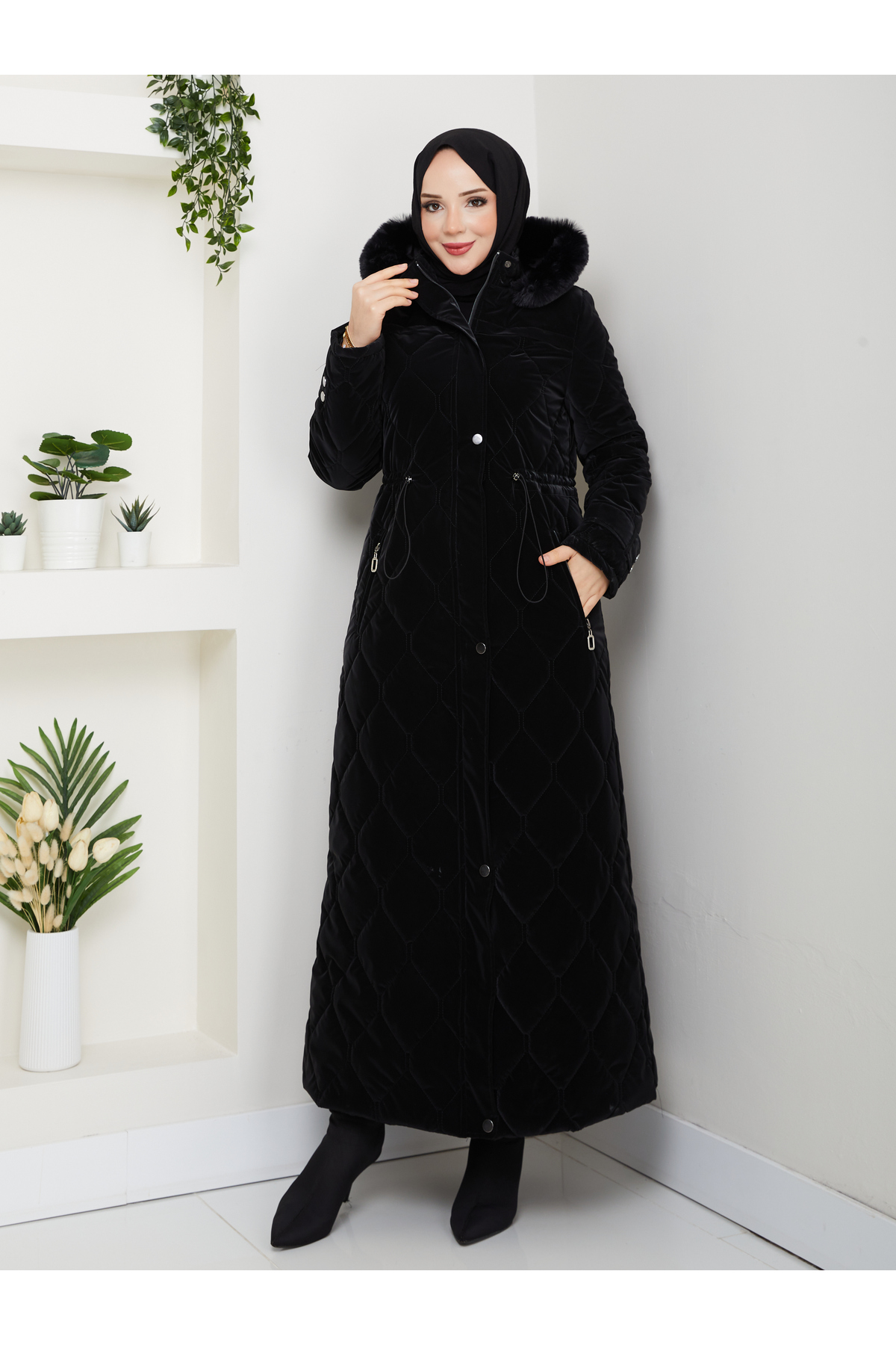 KMKkombin  KADIN YENİ SEZON TAM DOLGULU KAPŞONLU NOVA KUMAŞ GENÇ SPOR TAM BOY KABAN 11.75