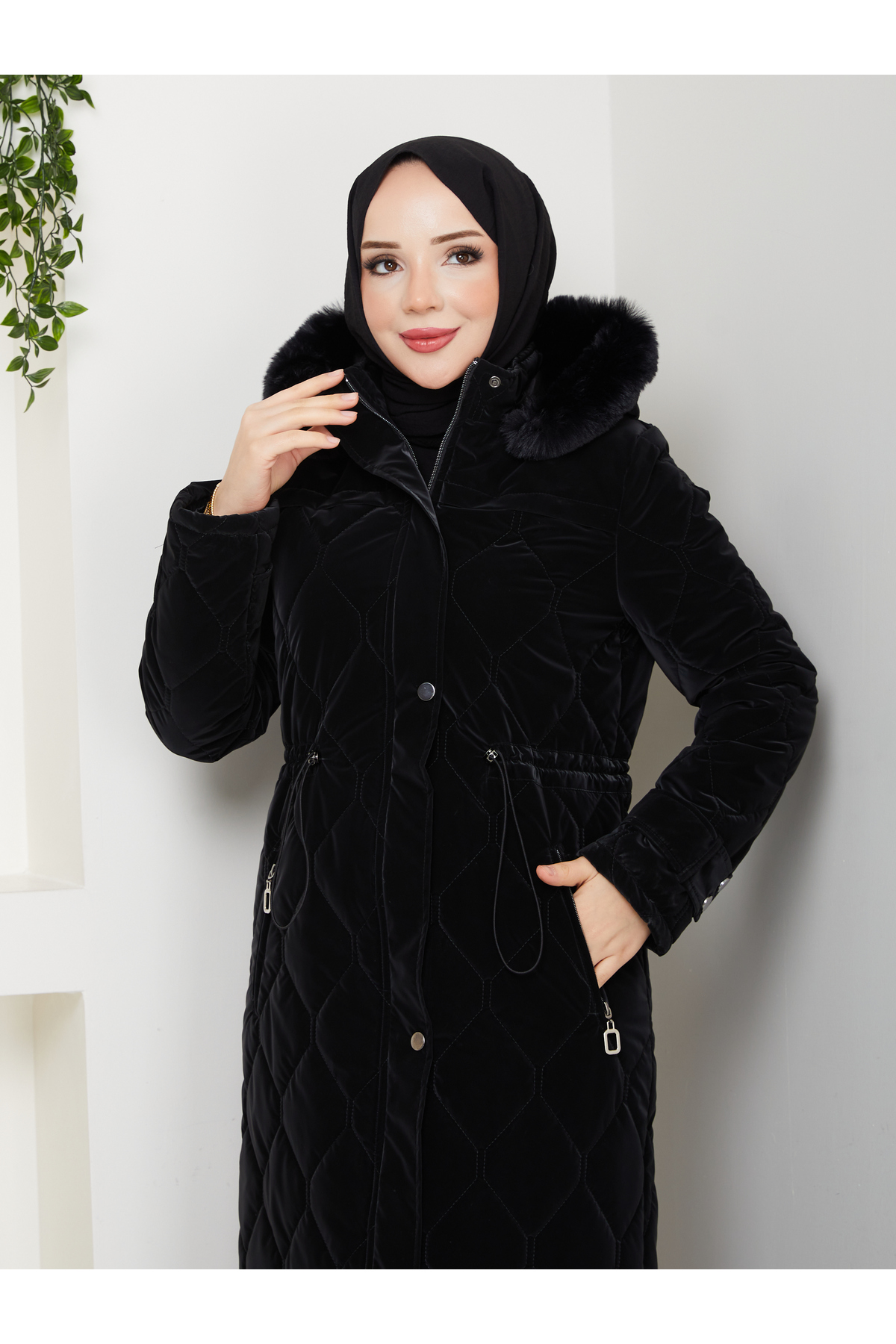 KMKkombin  KADIN YENİ SEZON TAM DOLGULU KAPŞONLU NOVA KUMAŞ GENÇ SPOR TAM BOY KABAN 11.75 - Görsel 6