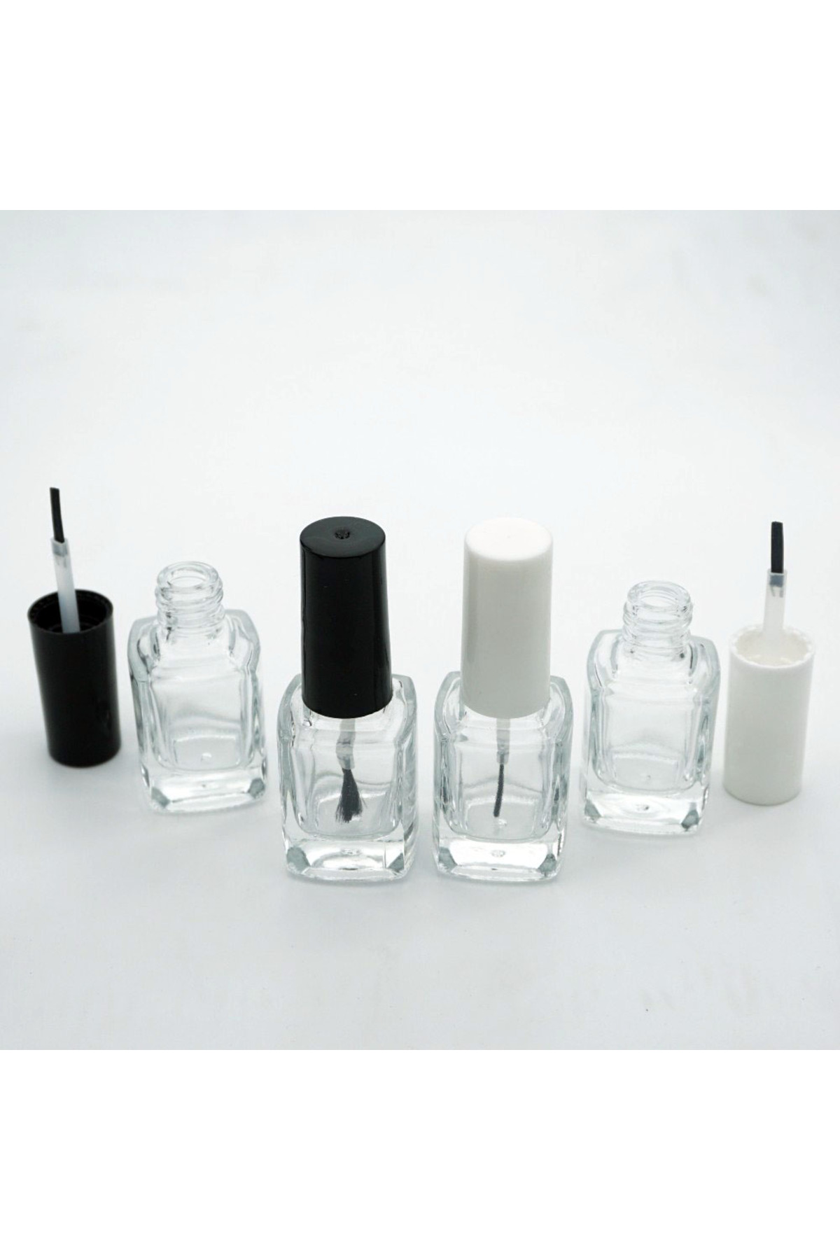 NAIL POLISH BOTTLE 12 ML (5 PCS) SQUARE EMPTY BOTTLE