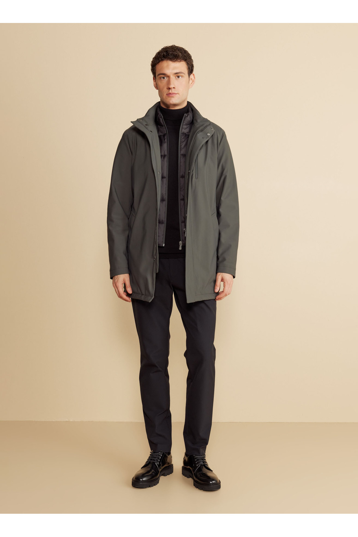 BROOKS BROTHERS  Haki Erkek Kaban BBFW25MCA002 - Görsel 3