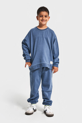 poozkids Bisiklet Yaka Unisex Basic Model Çocuk Eşofman Takımı