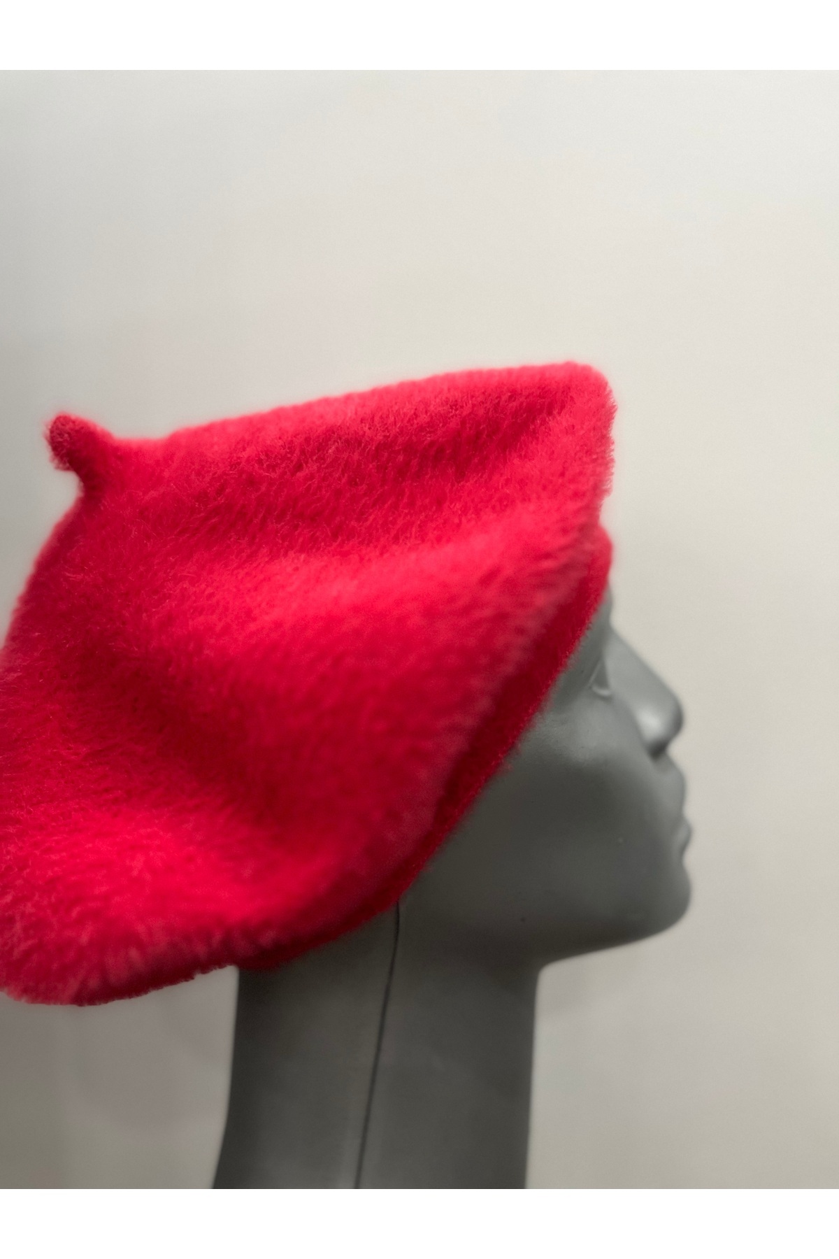 Butik Kadın Fransız Model Ressam Beresi, Akrilik Yumuşak Tüylü Kışlık Beret Şapka görsel 3
