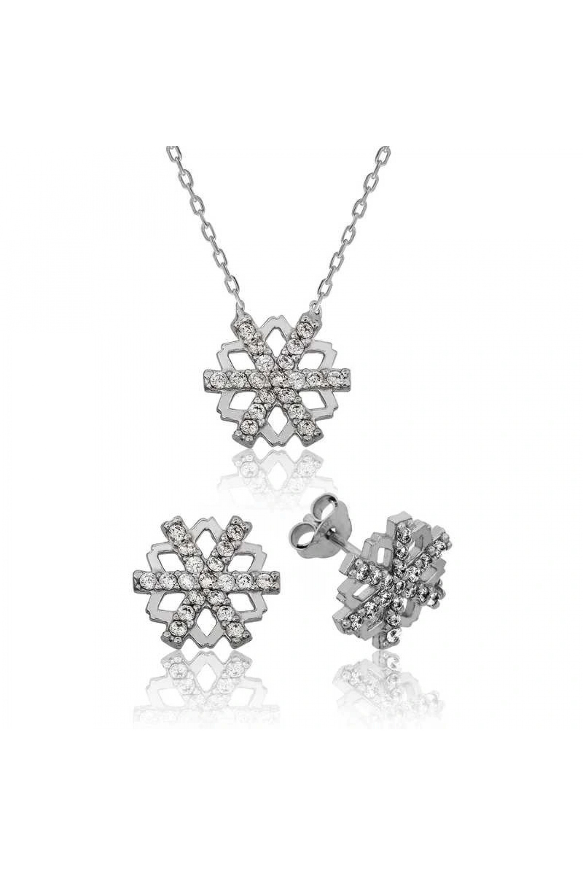 byhodi 925 Ayar Gümüş Kar Tanesi Set ST1160100 (599599)