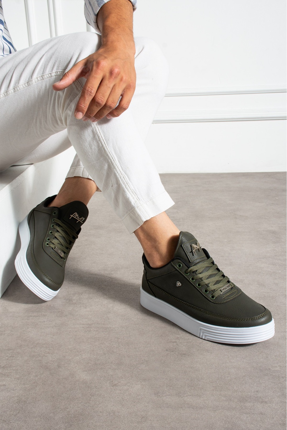 FİLLİNG POLO Haki Beyaz 011 Erkek Sneaker günlük ayakkabı görsel 2
