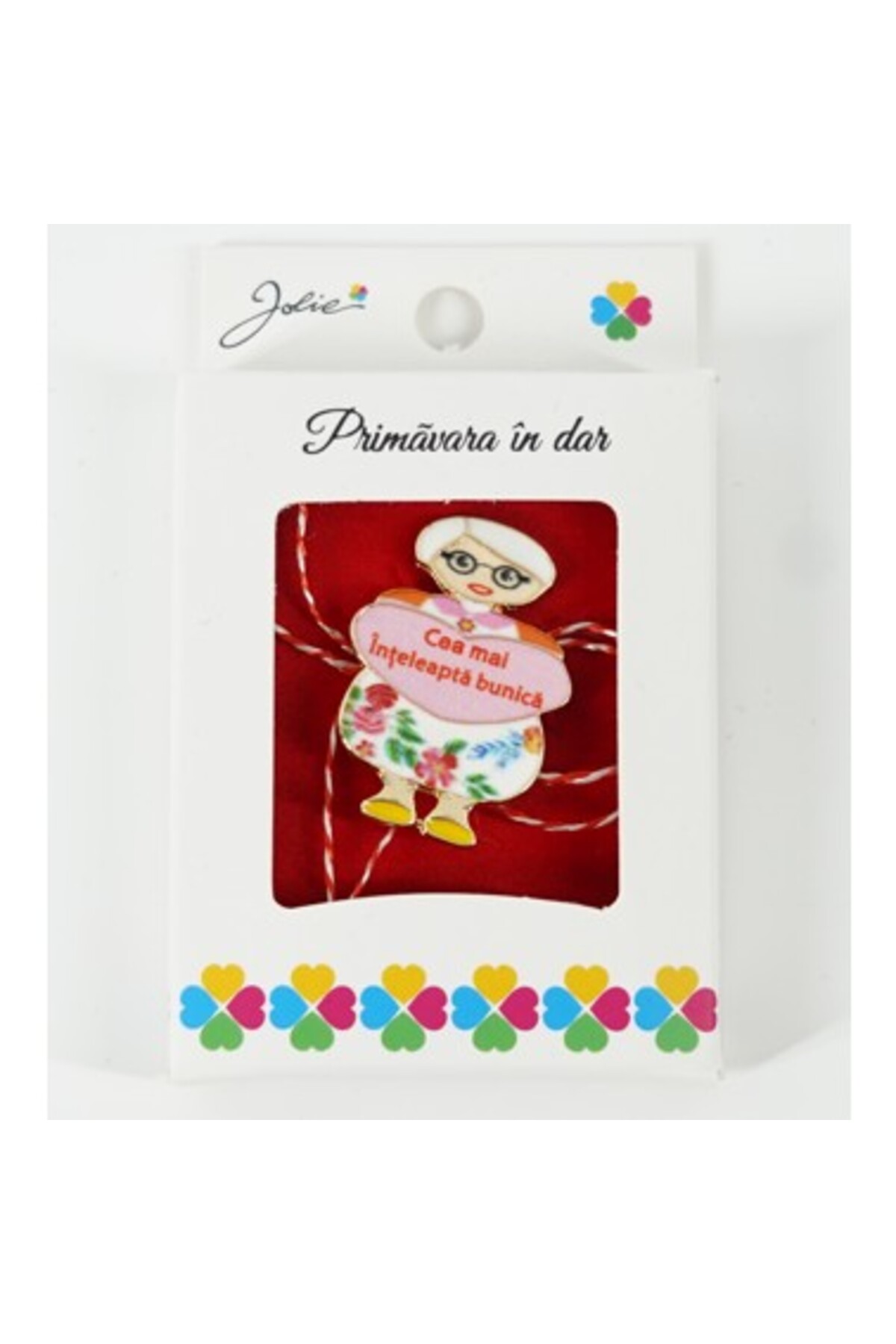 Flippy Малка брошка Martisor в кутия, размер на брошката 2,5-3 см, Джоли, мод...