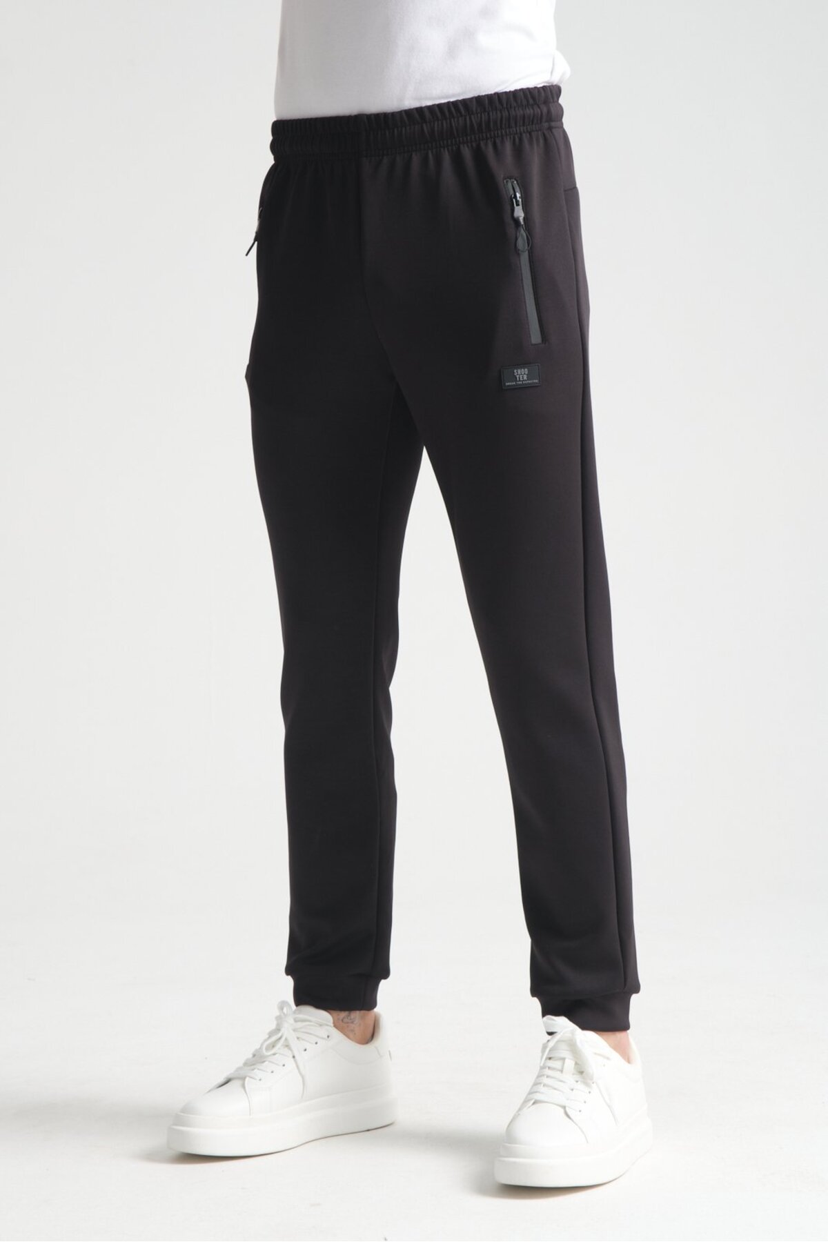 Shooter Sportswear Siyah Erkek Cep Detaylı Jogger Eşofman Altı