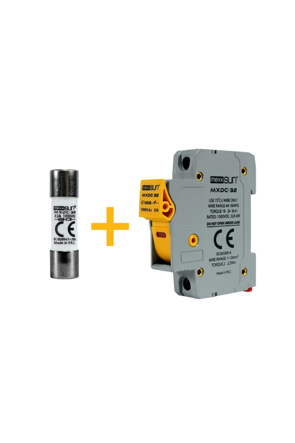MEXXSUN 32A 1000V DC Sigorta + Sigorta Yuvası