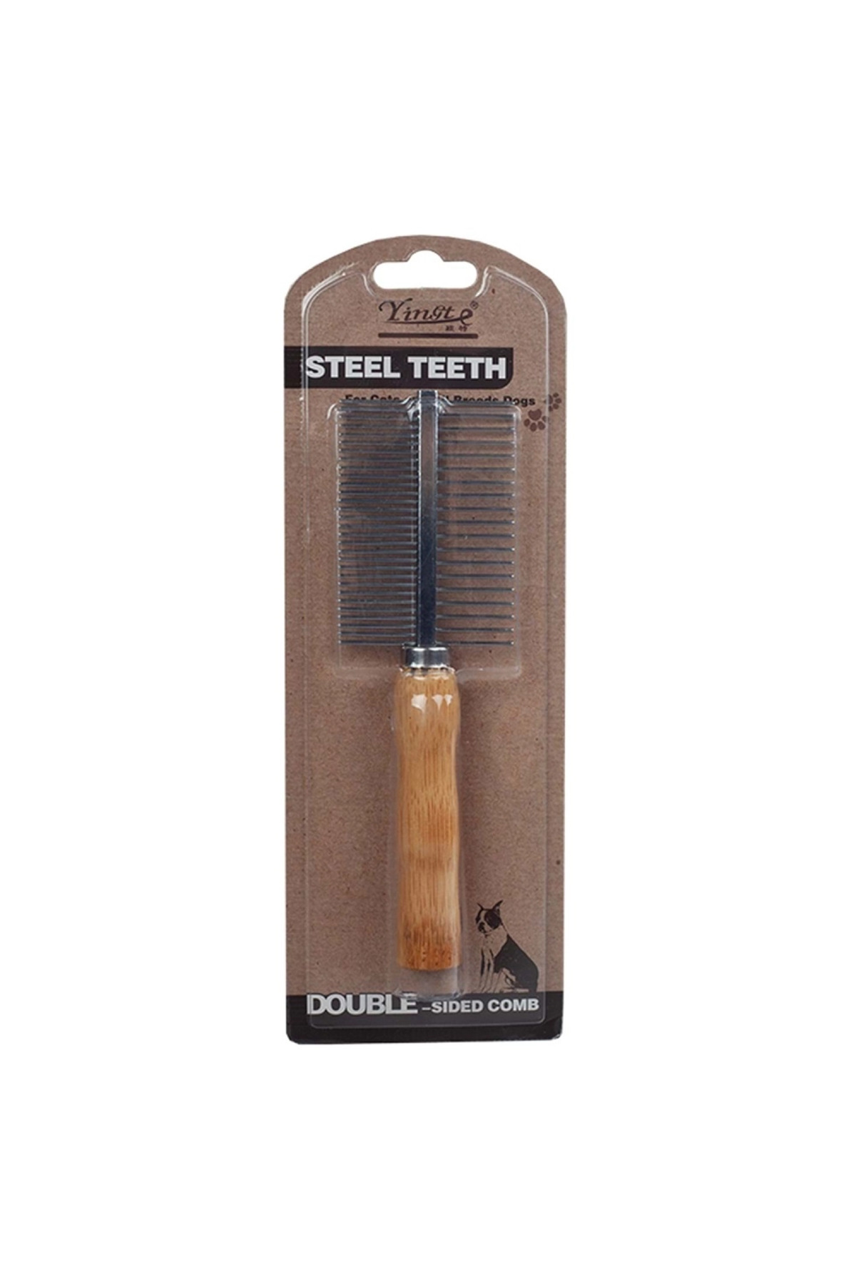 Yingte Sık ve Seyrek Dişli Çift Taraflı Evcil Hayvan Tarağı 90505.03: Düğüm ve Kıtık Açma