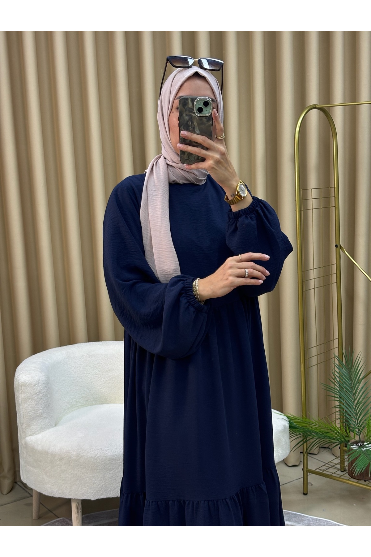 LY LEYO TEKSTİL  ZERDA ELBİSE - Görsel 6