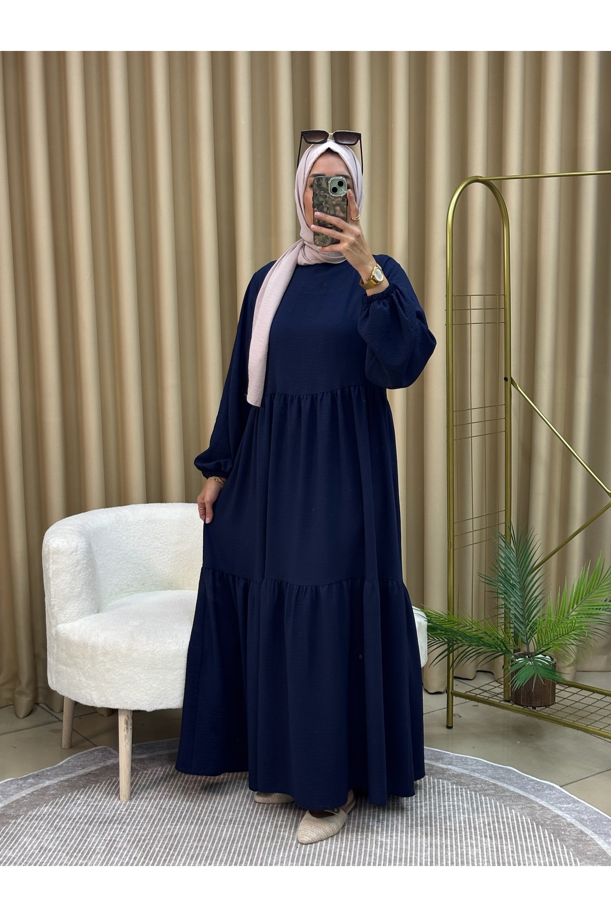 LY LEYO TEKSTİL  ZERDA ELBİSE - Görsel 5