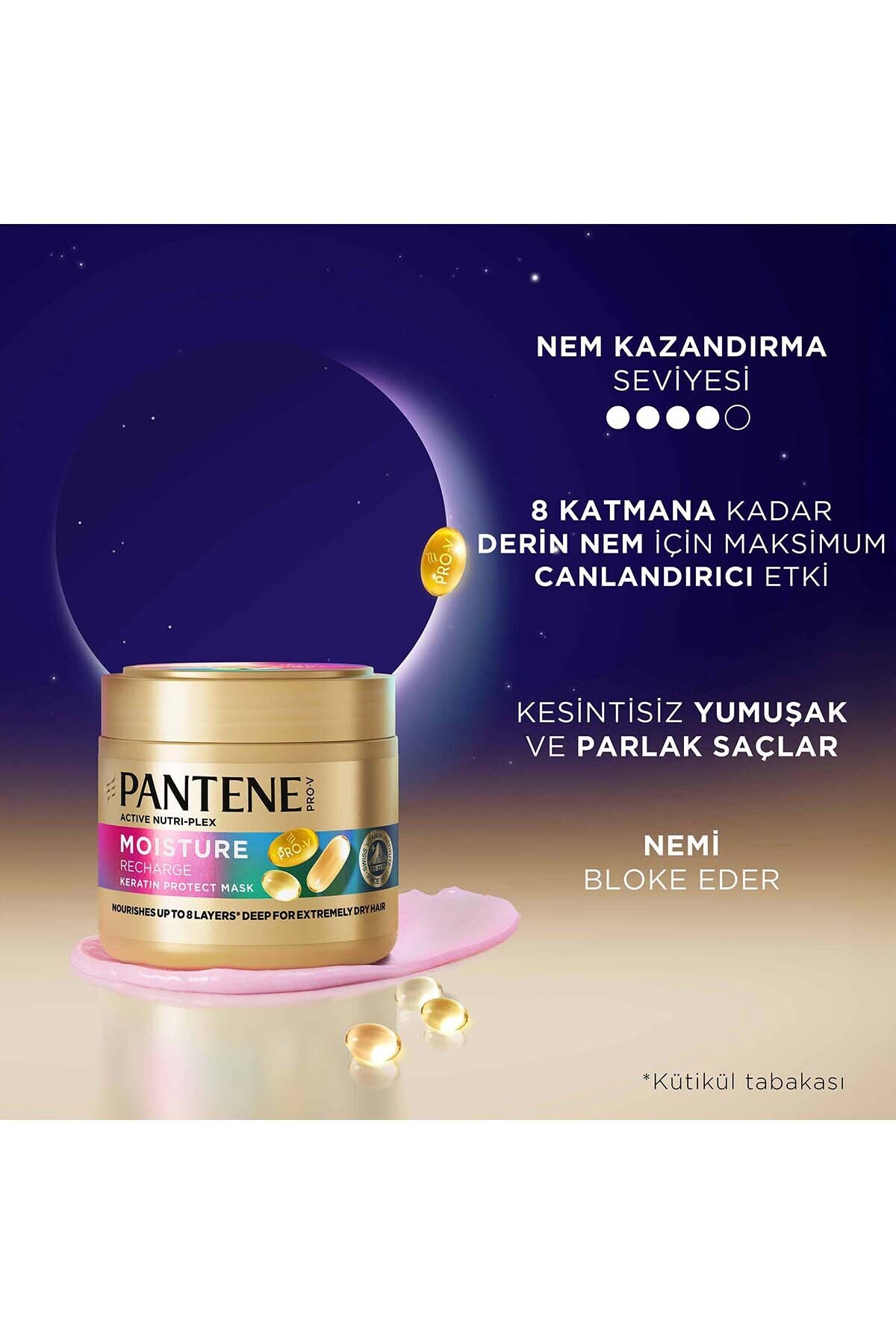 Nem Yüklemesi, Ekstra Kuru Saçlar İçin Yoğun Nem Veren Keratin Koruyucu Maske 300ml x 2 Adet — 8681002998827 — تصویر 4 از 7