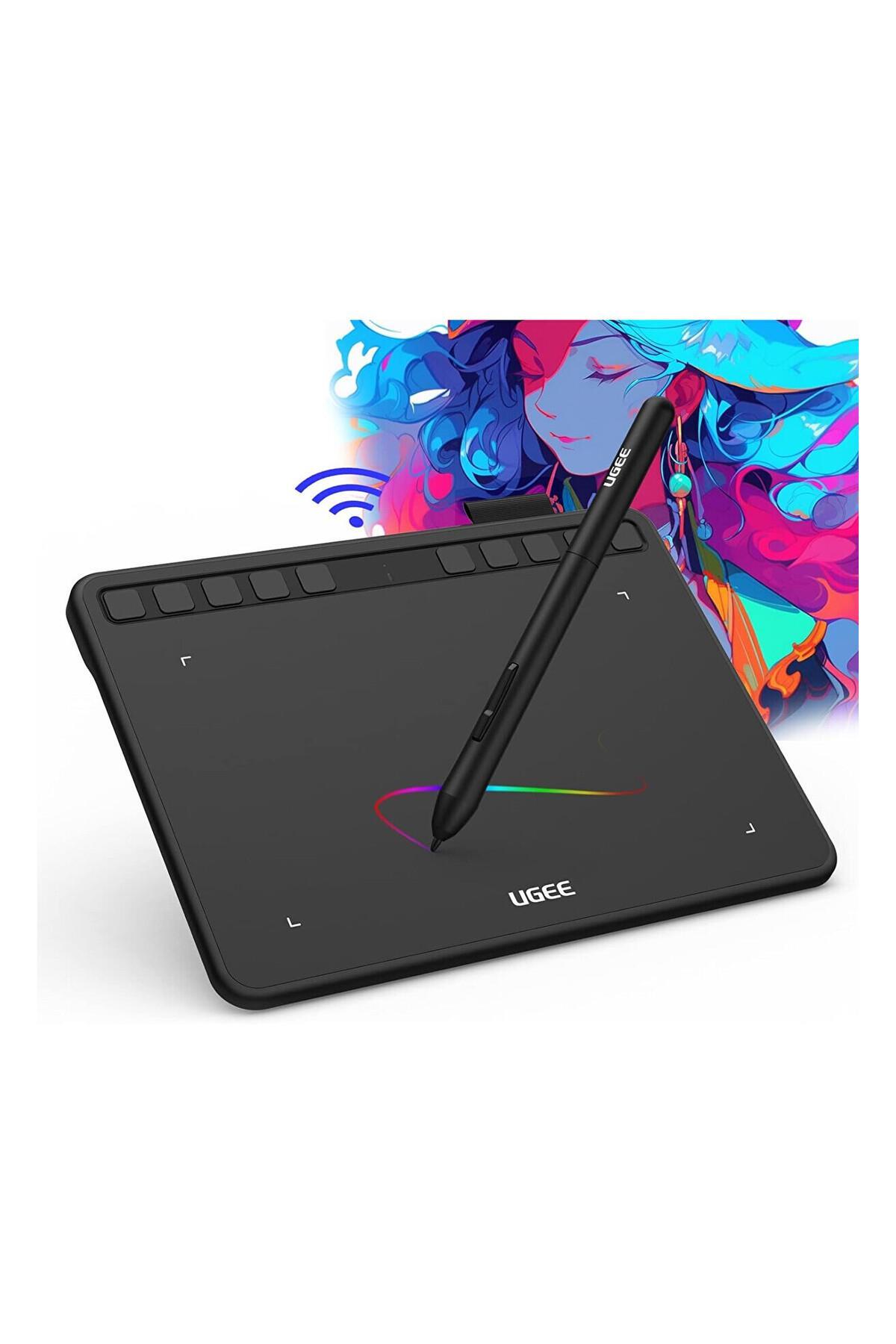 UGEE S640W Kablosuz Grafik Çizim Tableti, 10 Kısayol Tuşlu, 6.5x4 Inc