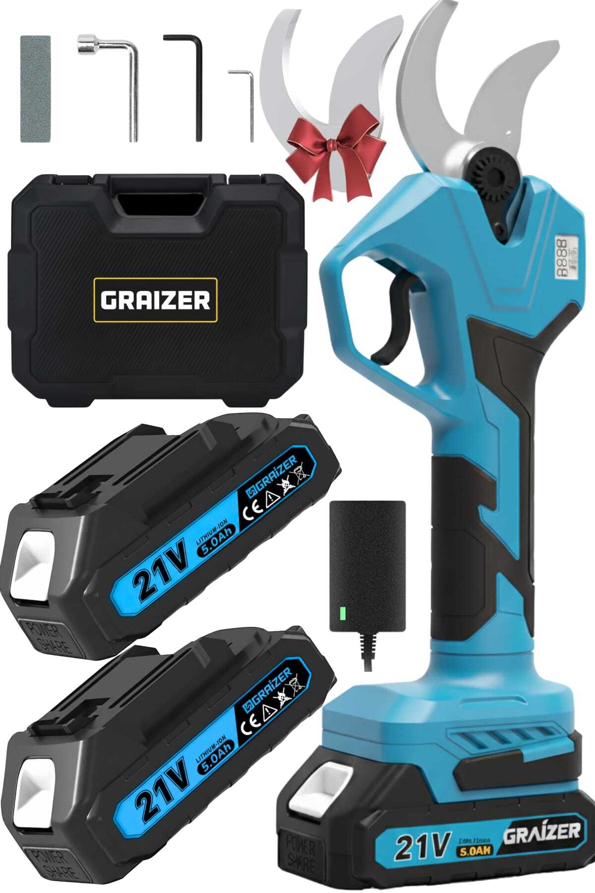 GOOD KARMA DEVELOPMENT　GRIZZLY　サイズ1 Graizer M-52 Mm Dijital Kömürsüz Akülü Bağ Dal Ağaç Kesme Biçme