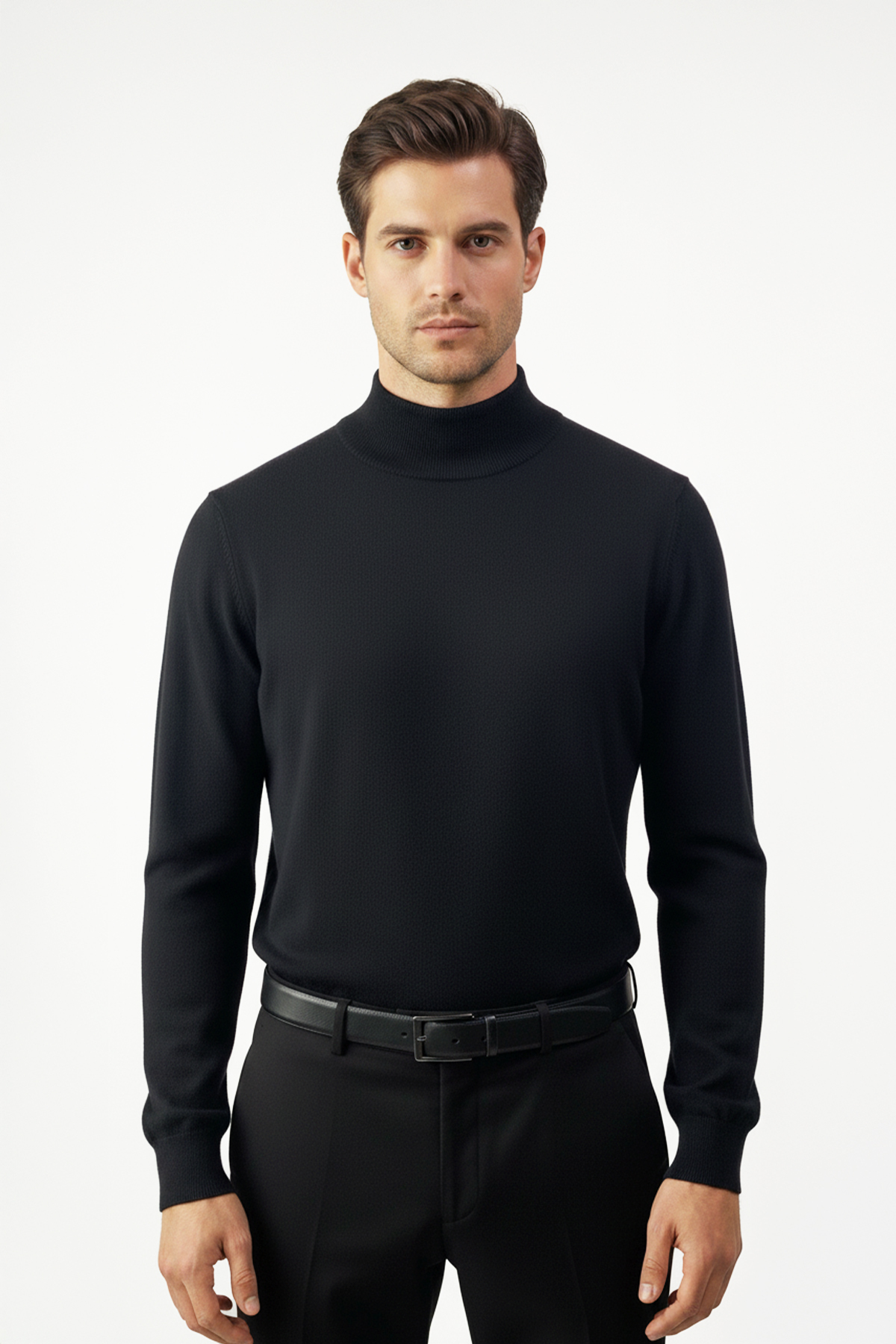 Men's Half Turtleneck Knitwear Sweater | 100% Cotton