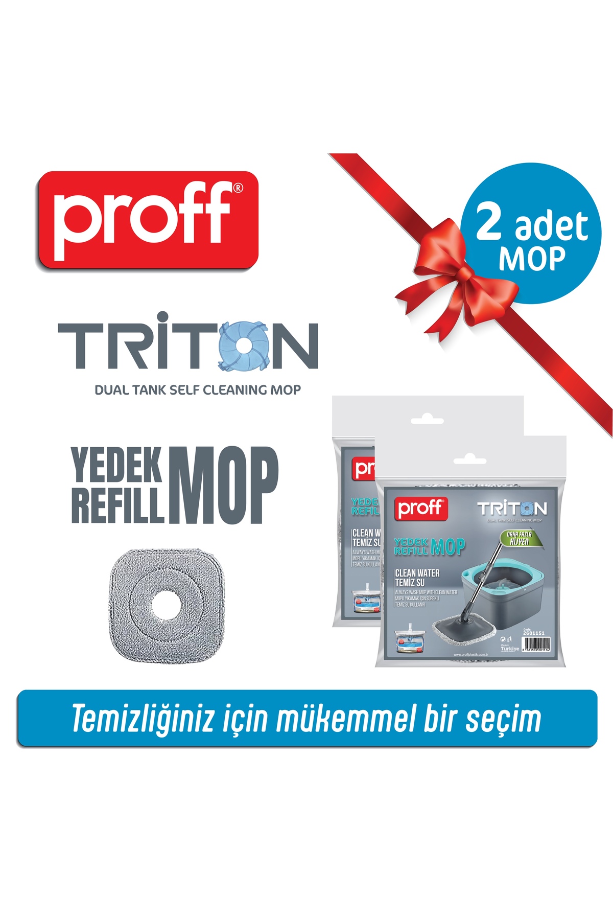 Proff Triton KARE Yedek Mop 2'li - Fiyatı, Yorumları