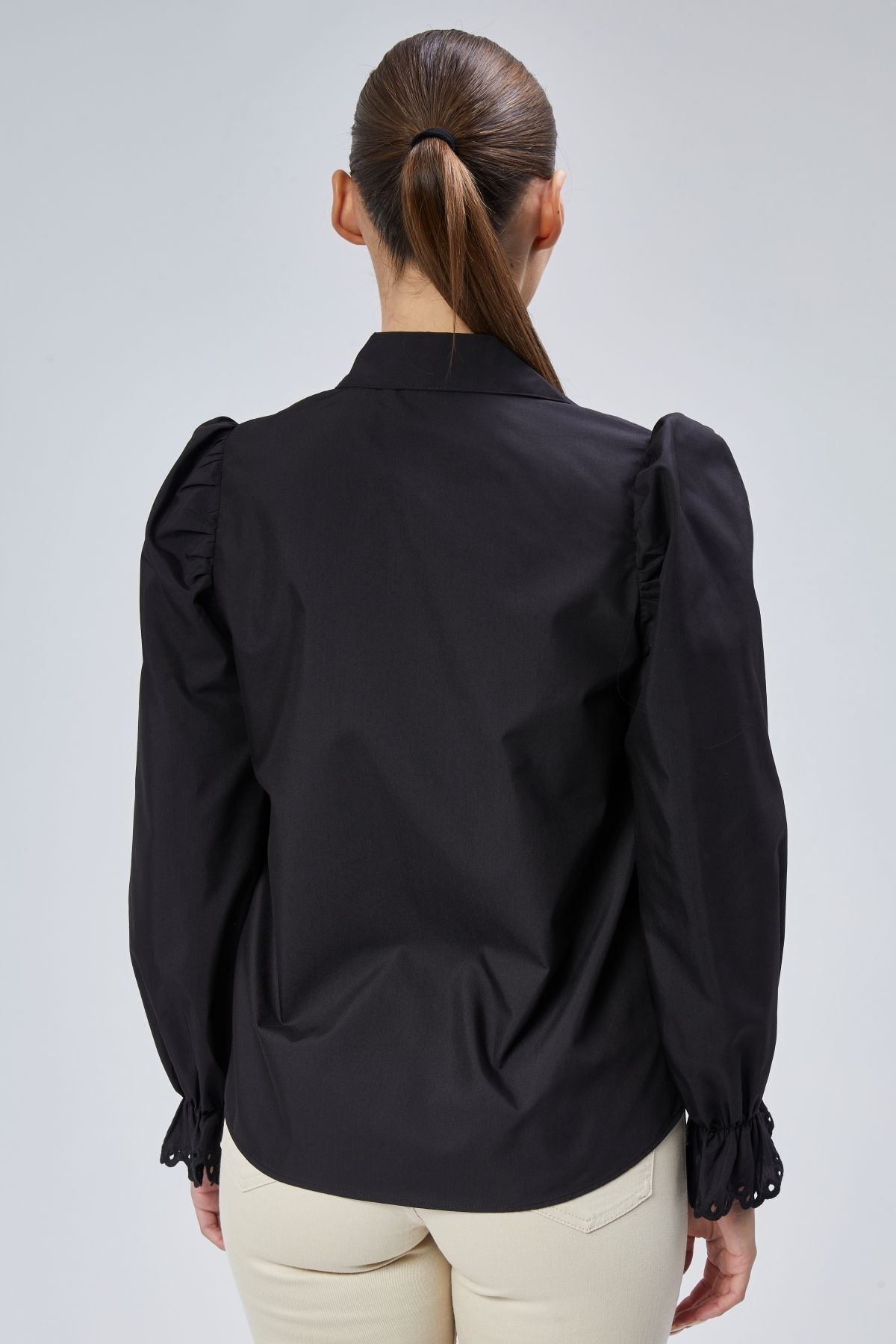 Crazy shee  Prenses Nakış Detaylı Vintage Gömlek - Görsel 4