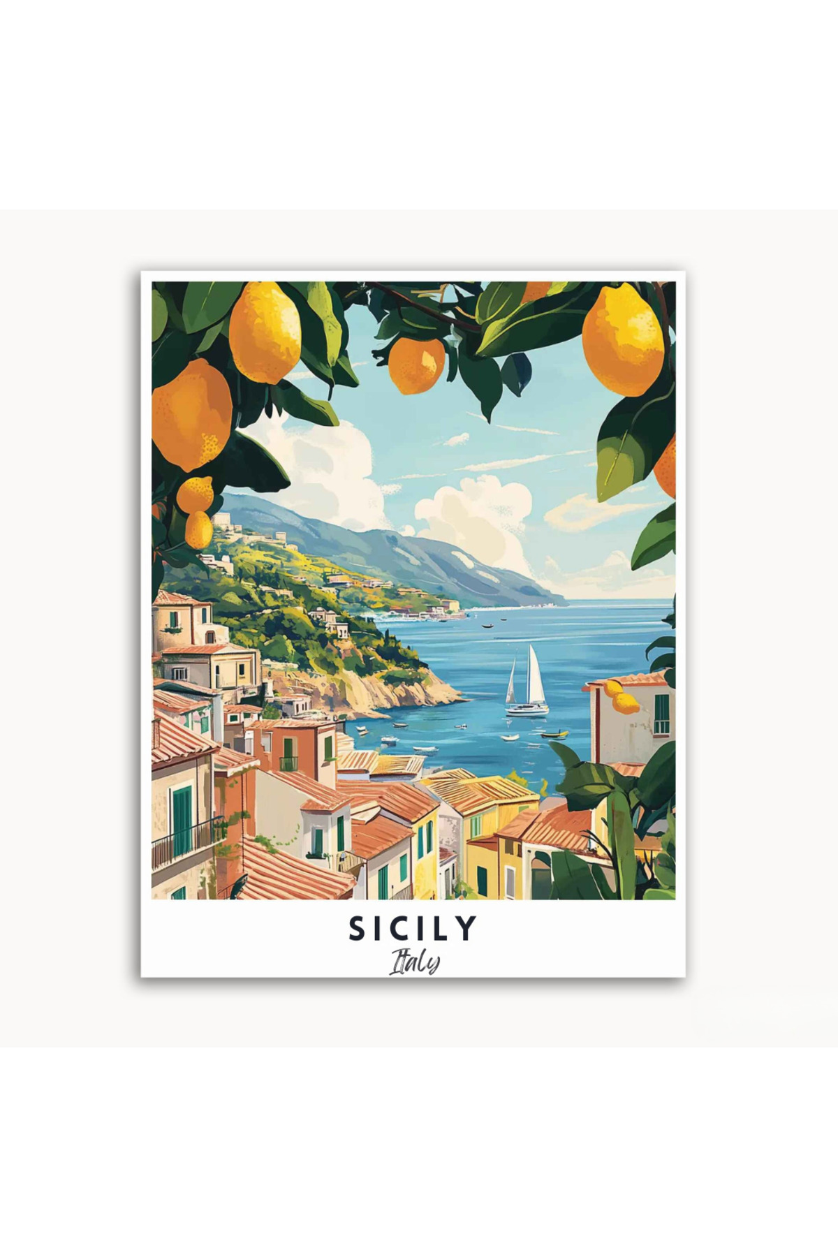 画家Silvio Di Volo イタリア　絵サイズ30x40額サイズ60x49 tuvart Sayılarla Boyama Seti Dünya Şehirleri 40x50cm, İtalya