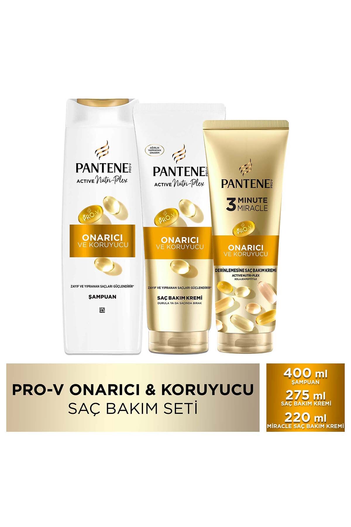 Pantene Yıpranmış Saçlar İçin Active Nutri-Plex Onarıcı & Koruyucu Saç Bakım Seti — 8681002998872