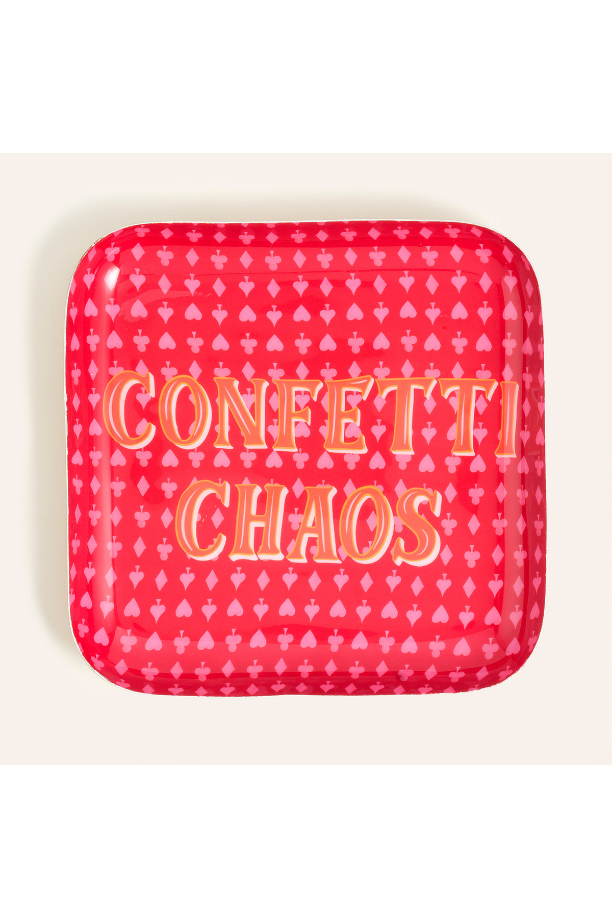 Zsa Zsa Zsu Nanpur Demir Dekoratif Tepsi 19x19x2.5 Cm Turuncu