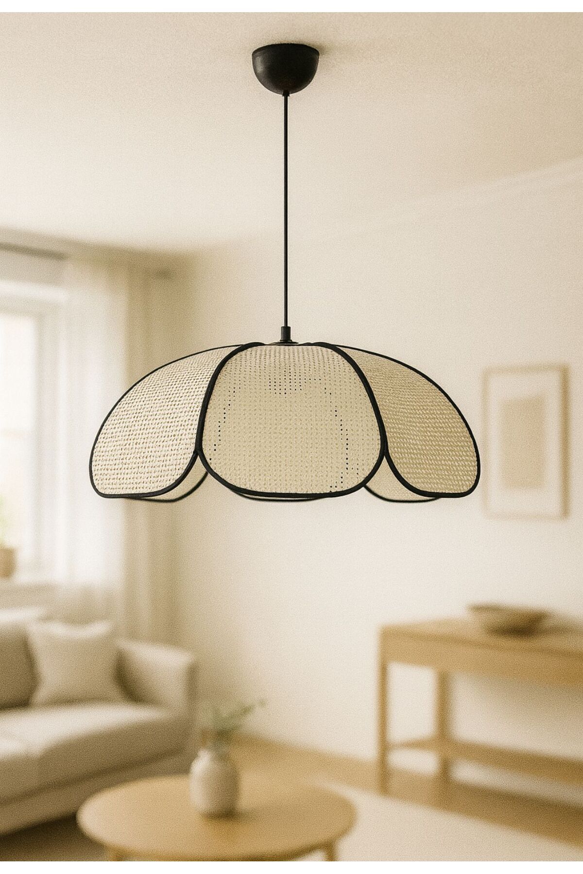 Modern Design Flower Pendant Rattan Boheme Living Room Living Room Kitchen Chandelier