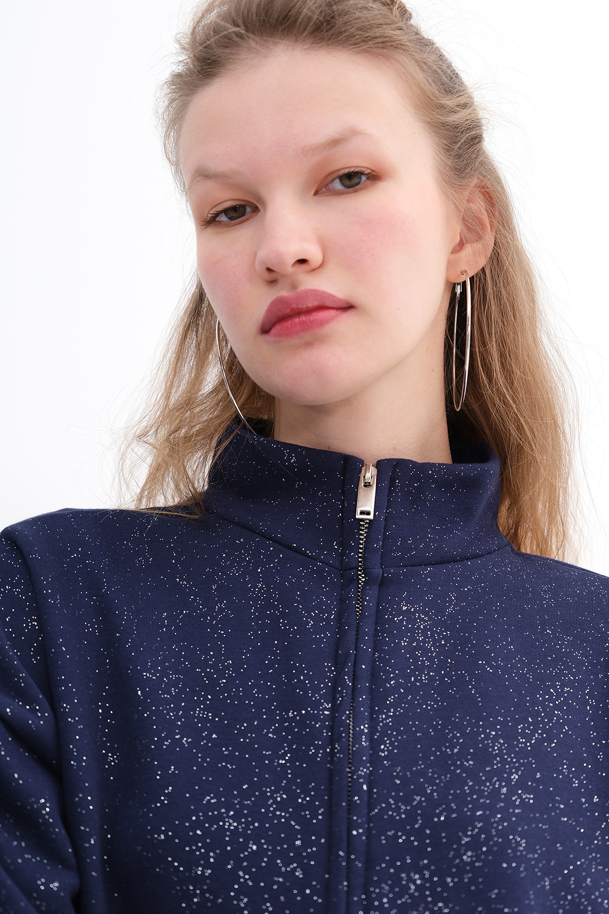Addax Simli Şardonlu Sweatshirt H12705 görsel 4