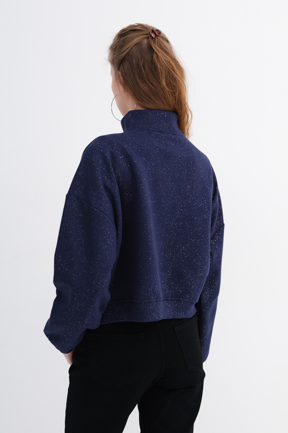 Addax Simli Şardonlu Sweatshirt H12705 görsel 6