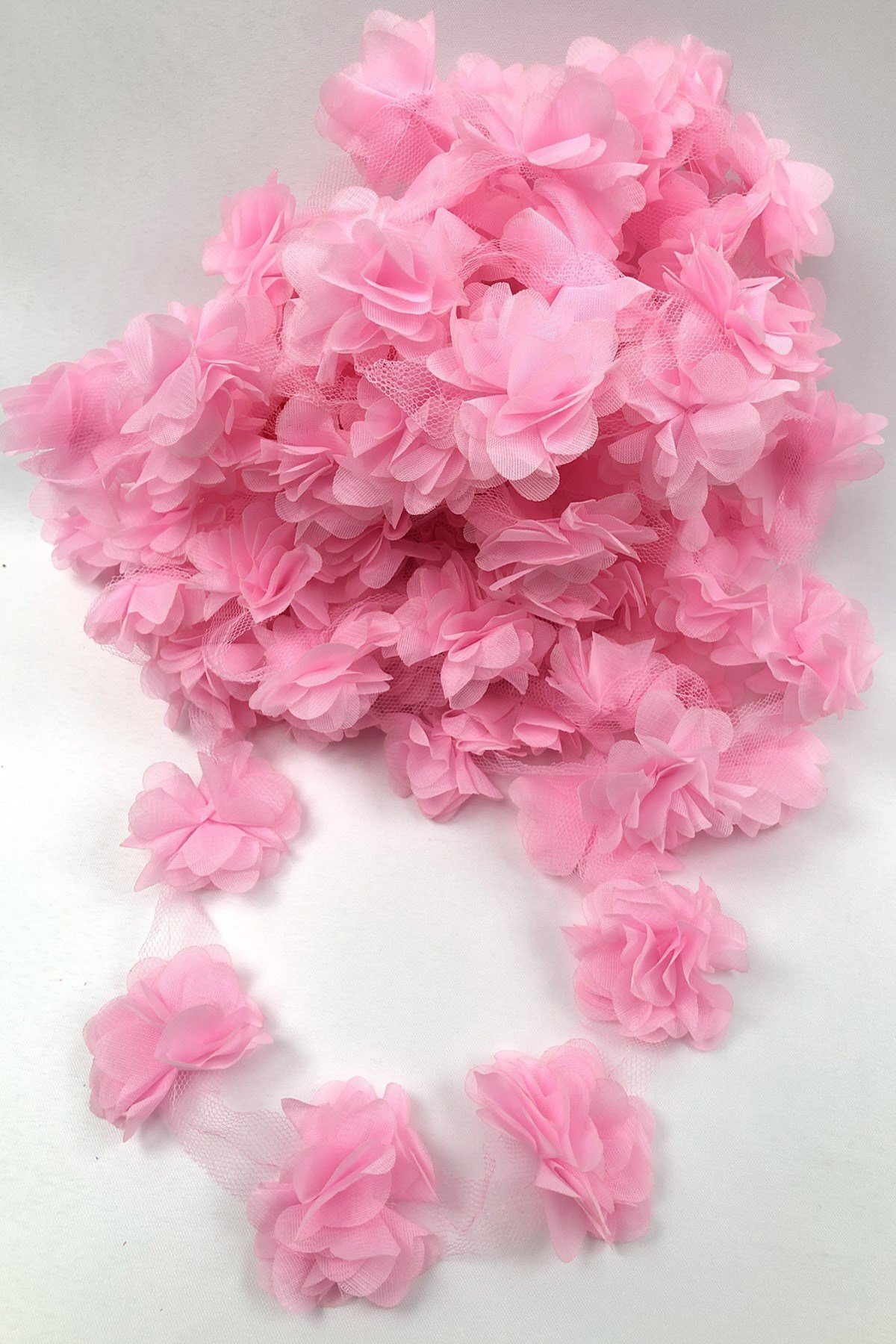 Laser Cut Flower, Ornamental Flower Ribbon Tulle 10 Meters long