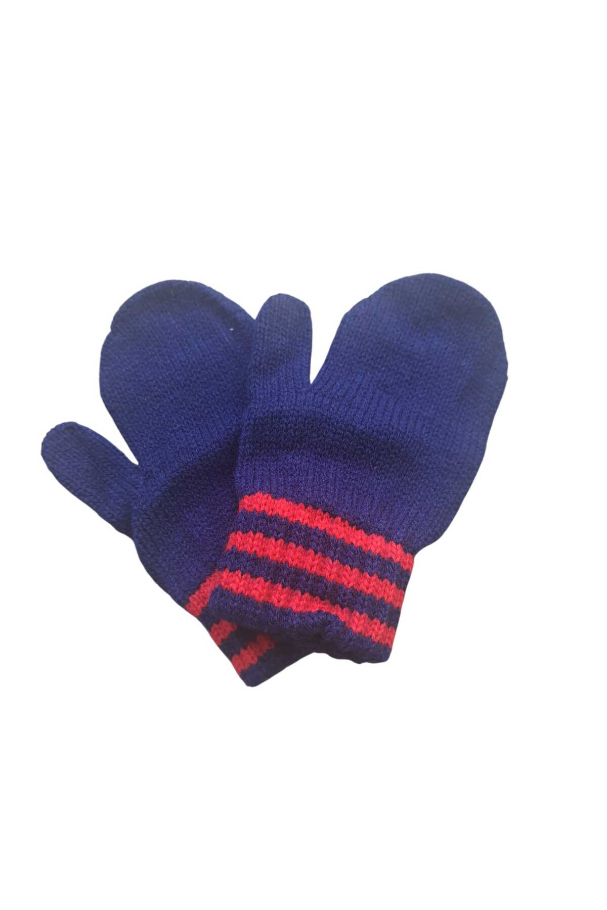 eleven market Parmaksız Erkek Bebe Eldiveni Lacivert Örgü Eldiven 0-3 Yaş fotoğrafı 3 (önizleme)