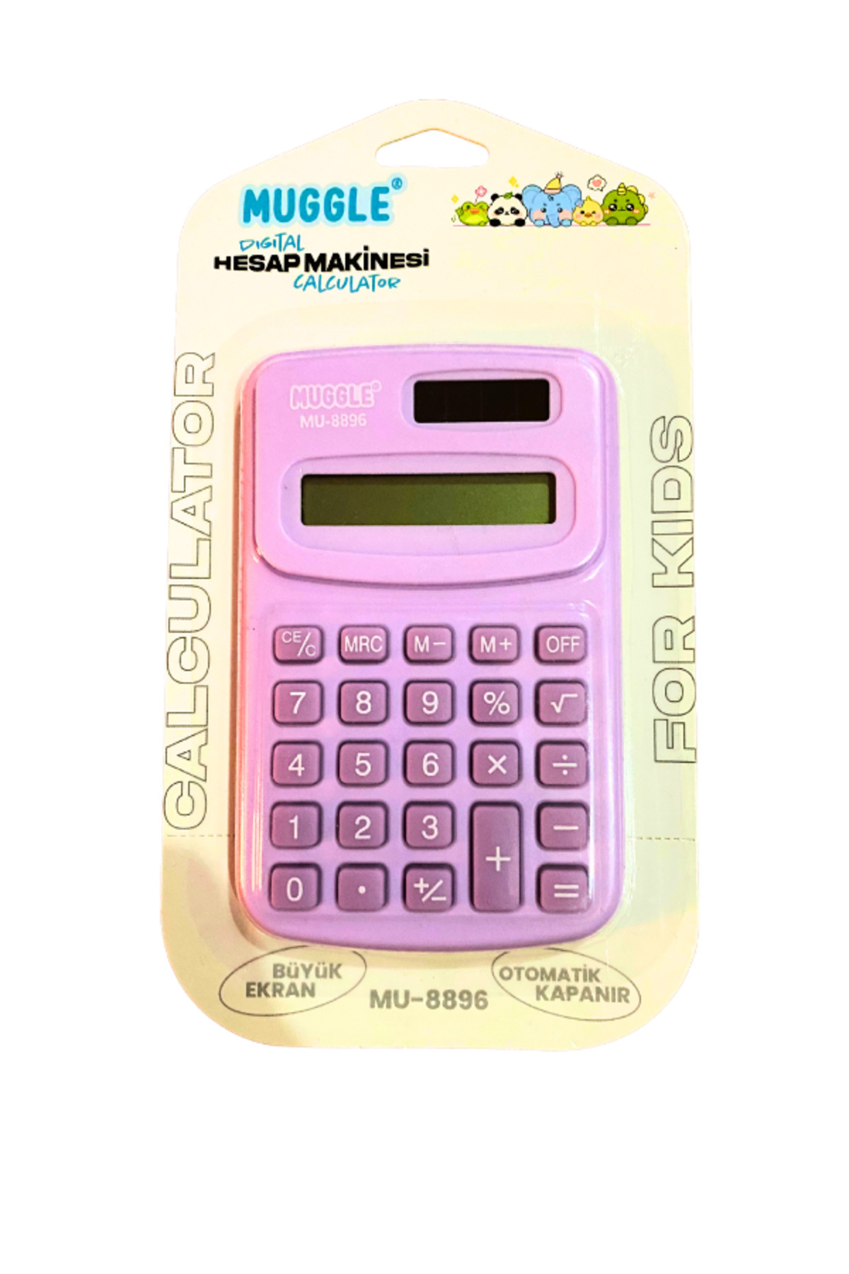 MUGGLE Renkli Dijital Temel Bilimsel Hesap Makinesi Küçük Mor