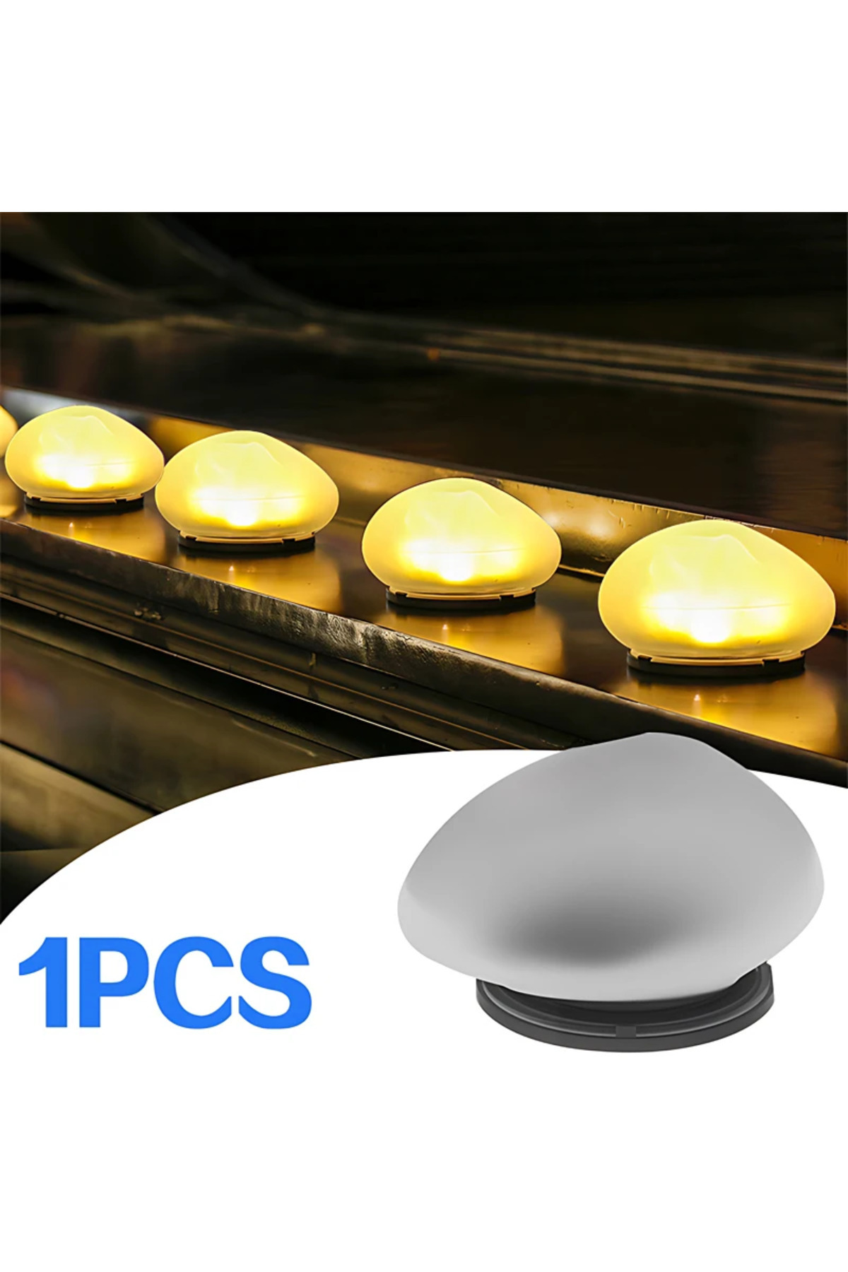A warm solar-powered lamp for outdoor garden lighting, waterproof stone solar-powered lamp