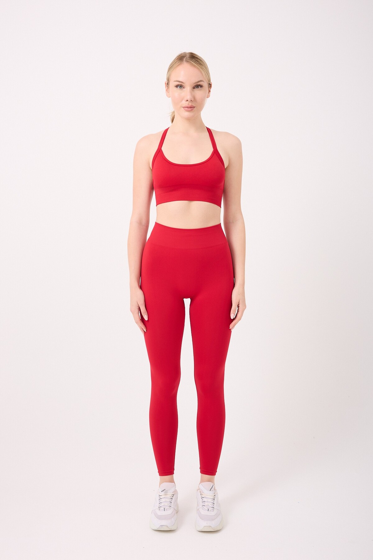 FOREVER MORE  Aura Model Arkası Büzgülü Toparlayıcı Etkili Yüksek Bel Dikişsiz Tayt - Görsel 4