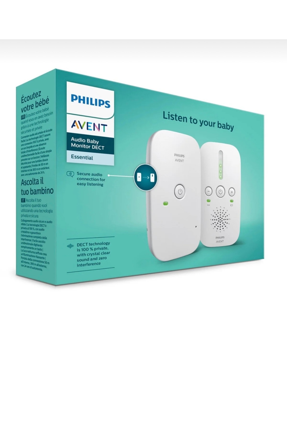 Philips Avent DECT Bebek Telsizi | Gürültü Engelleme – Net Ses – Uzun Menzil – Güvenli Bağlantı fotoğrafı 3 (önizleme)