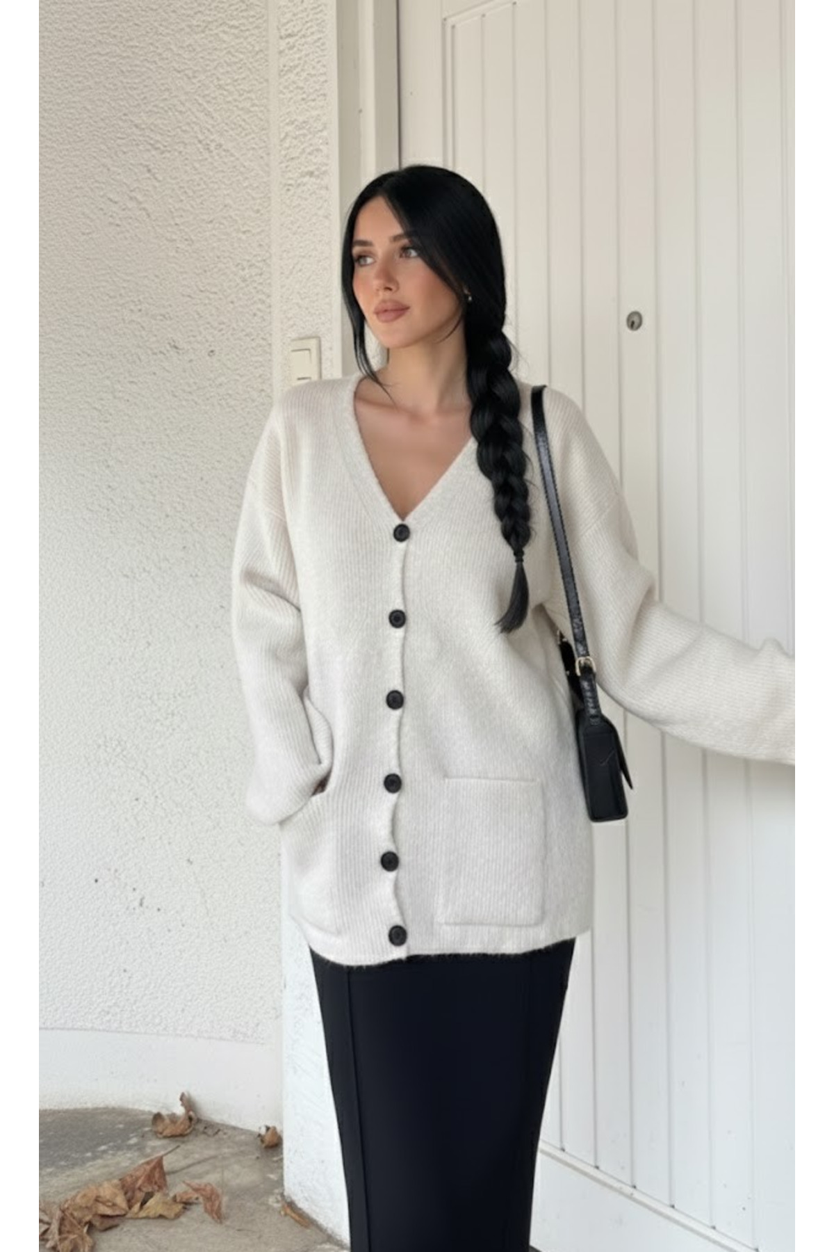 My Blog Bone Double Pocket Thessaloniki Cardigan – 04622