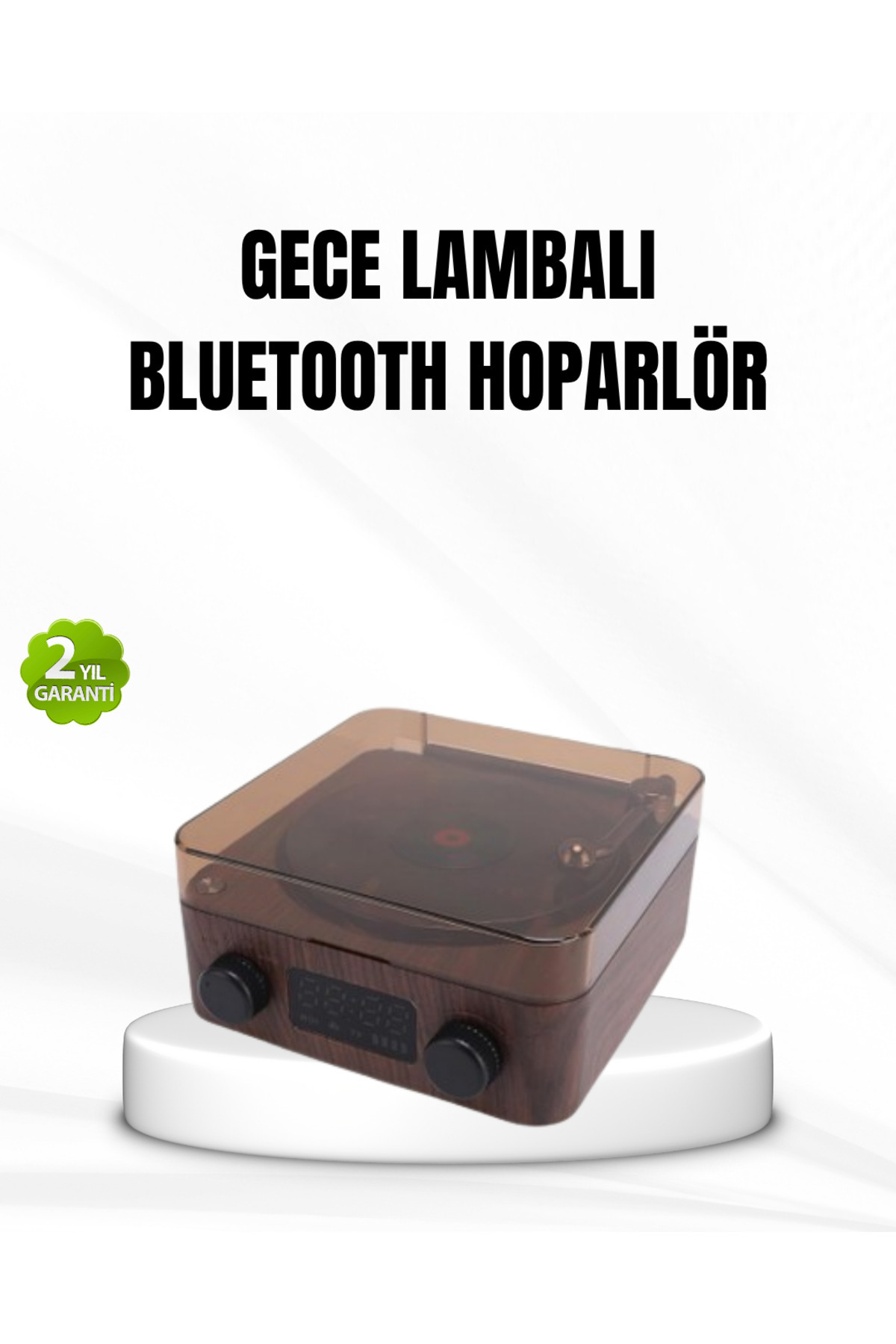 Genel Markalar Bluetooth Hoparlörlü Gece Lambası Dijital Saat ve Ambiyans Işığı Çok Amaçl? - MKR4924-4838