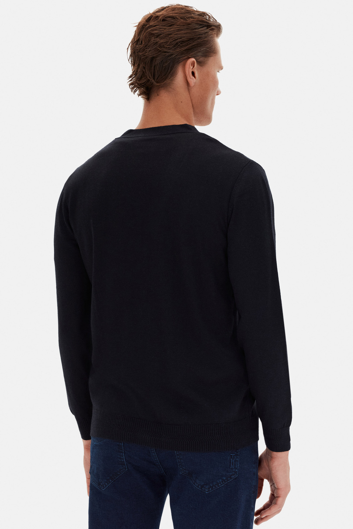 Ds Damat Regular Fit Navy Blue Cardigan — سرمه‌ای 5HF062436279M — تصویر 7 از 7