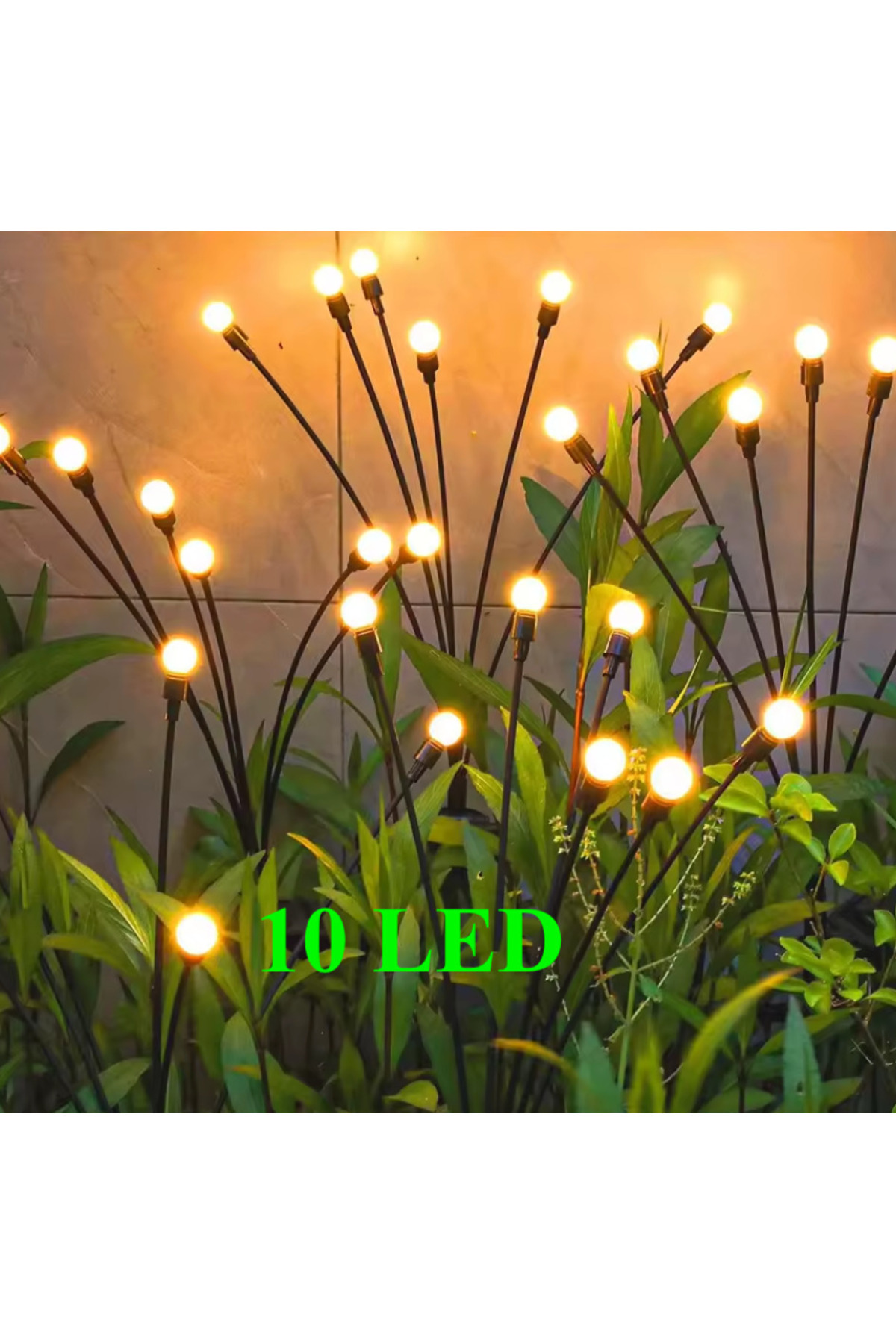 borayris SOLAR 10 Led'li GÜNIŞIĞI DIŞ ORTAM Güneş Enerjili Bahçe Aydınlatması Lamba Solar Işık Ateş Böceği