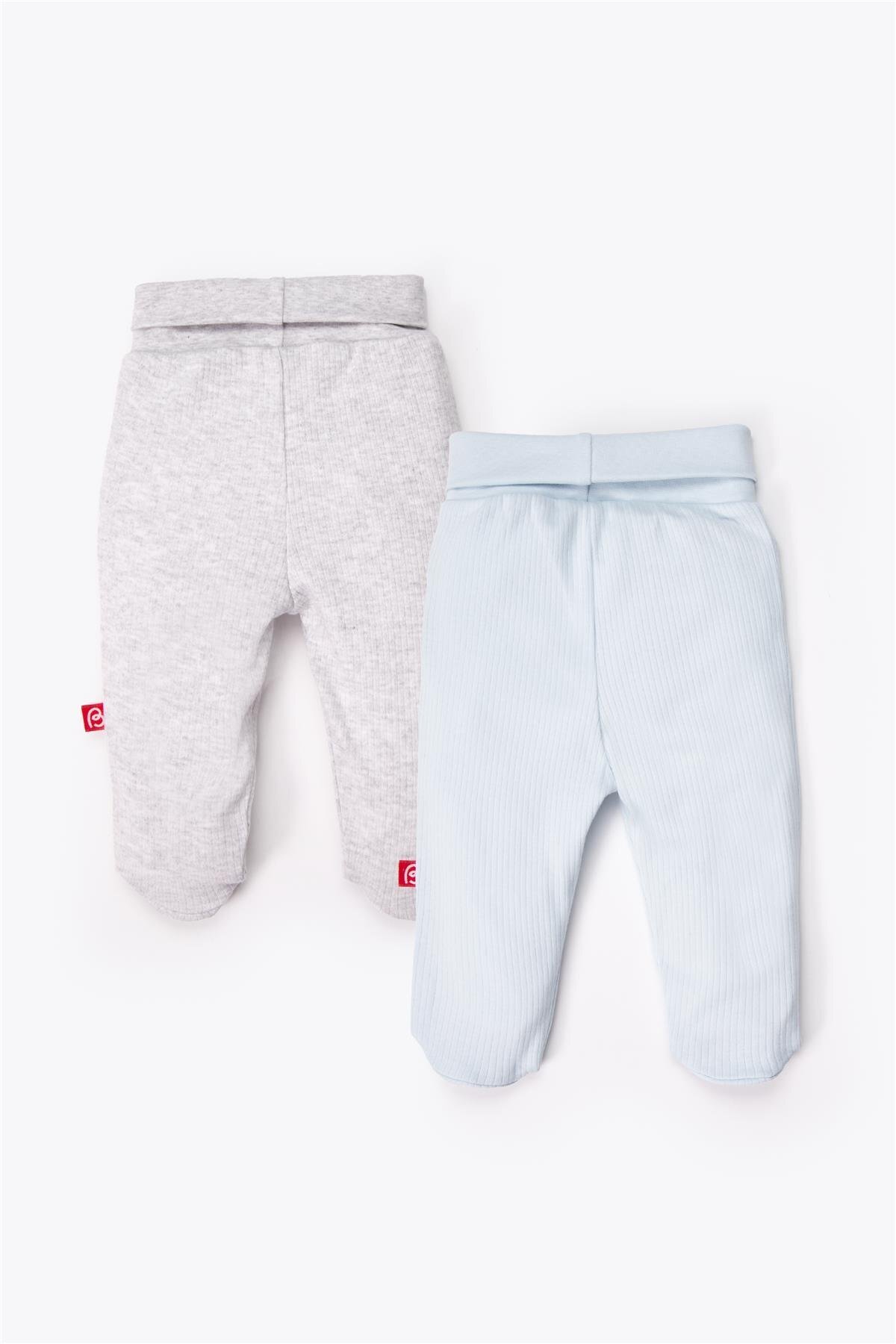 Bebetto PATİKLİ PANTOLON 2Lİ (ALWAYS RAPORLU İNTERLOK) MAVİ fotoğrafı 2 (önizleme)