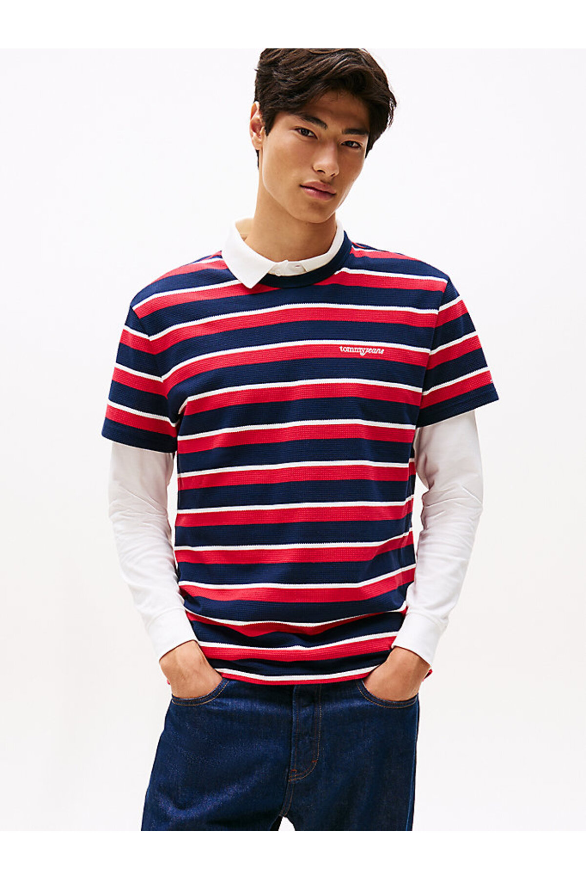 تامی هیلفیگر تی شرت مردانه طرح TJM کد 001