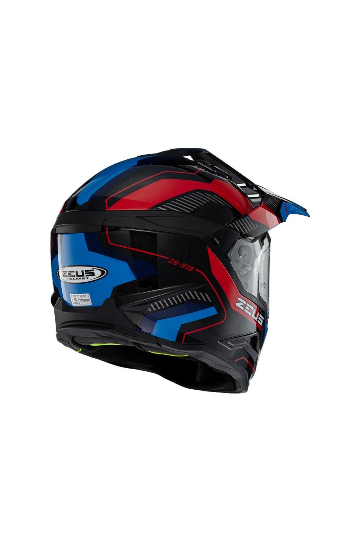 ZEUS ZS-913 BK19P Black Red Blue Kapalı Kask - Fiyatı, Yorumları
