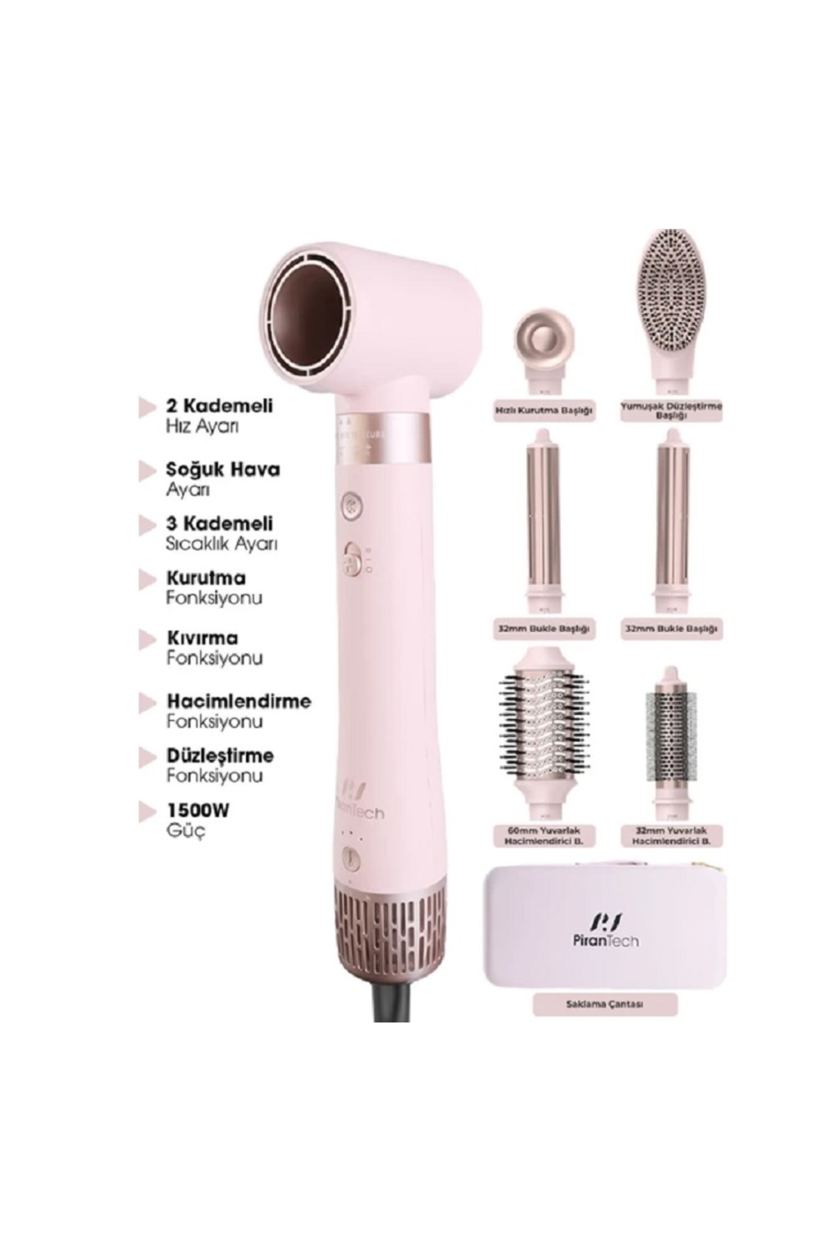 KS-611 Airbreeze 6-Head Hair Styling And Drying Set - Curl, Volume, Fast Drying
