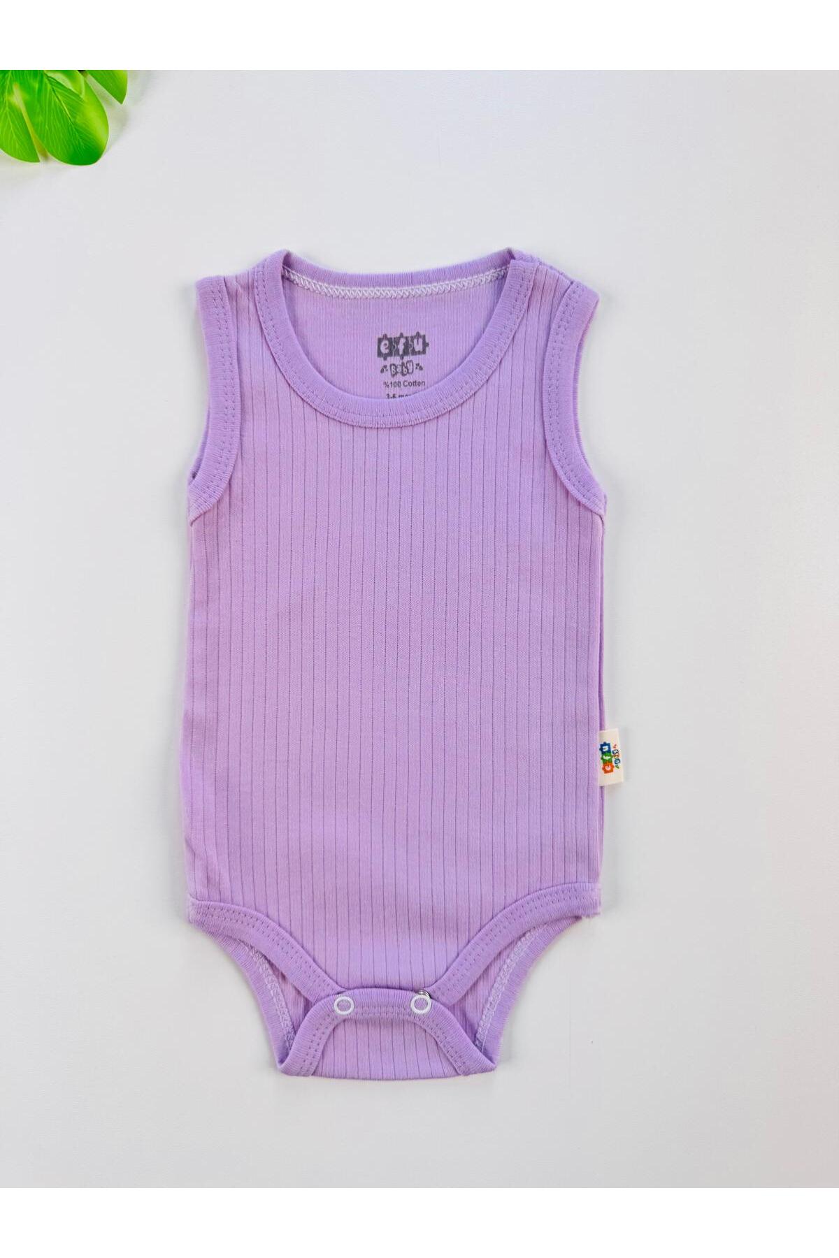 EFU BABY %100 Pamuklu Fitilli Askılı Bebek Atlet Body fotoğrafı 2 (önizleme)