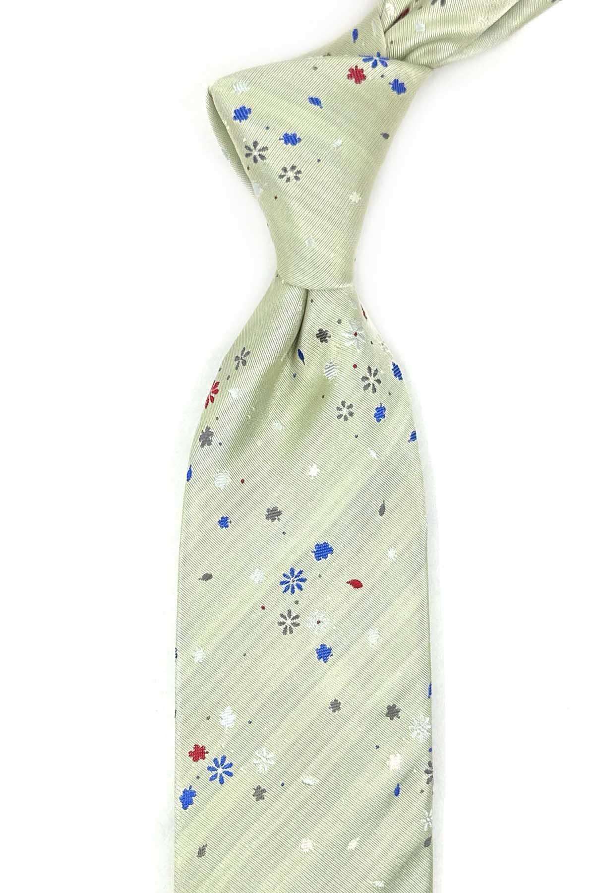  کراوات ابریشمی ایتالیایی مدل بارومینی سبز زیتونی IK2041