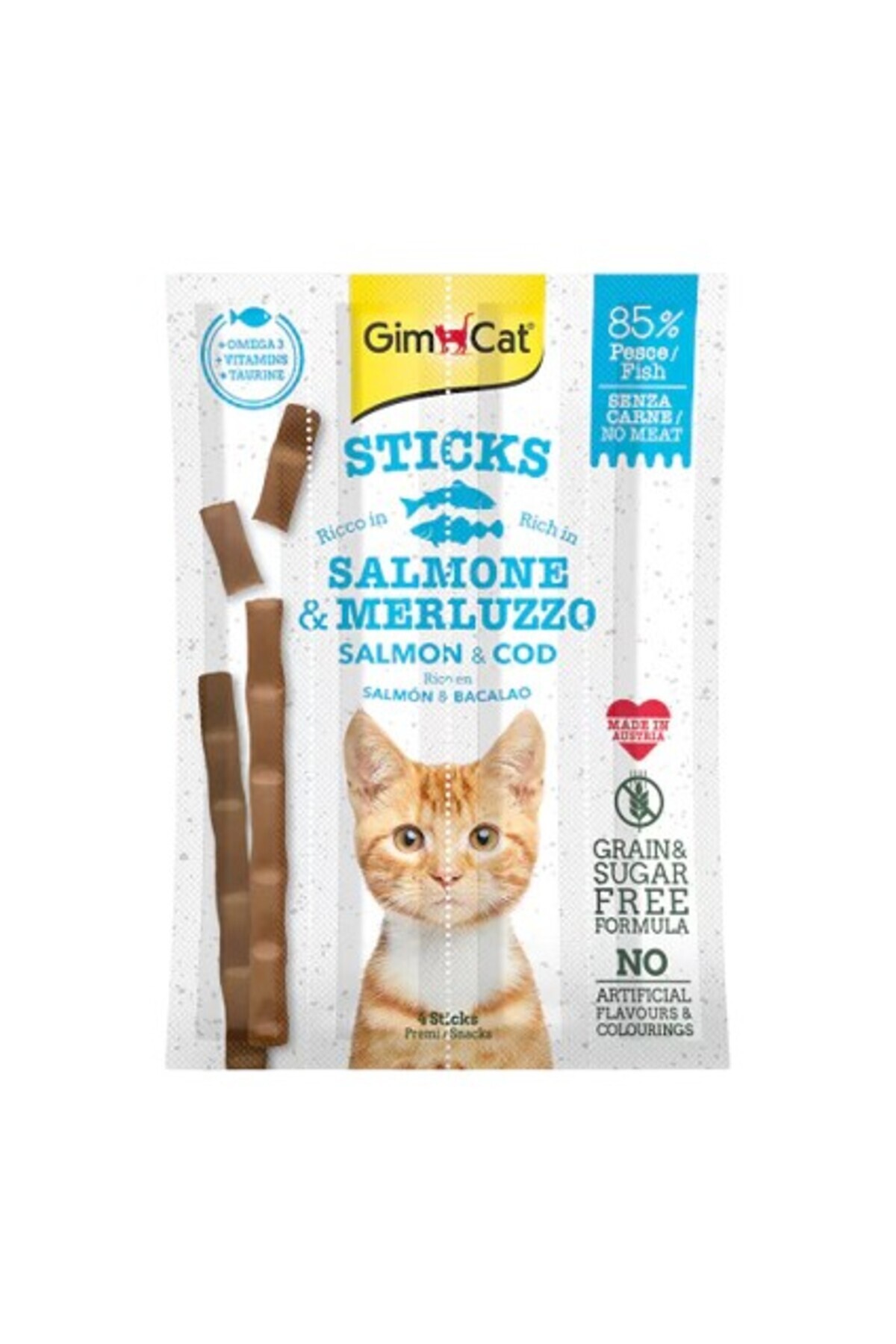 Gimcat Kedi Ödül Çubuğu Sticks Somon Morina 20 gr
