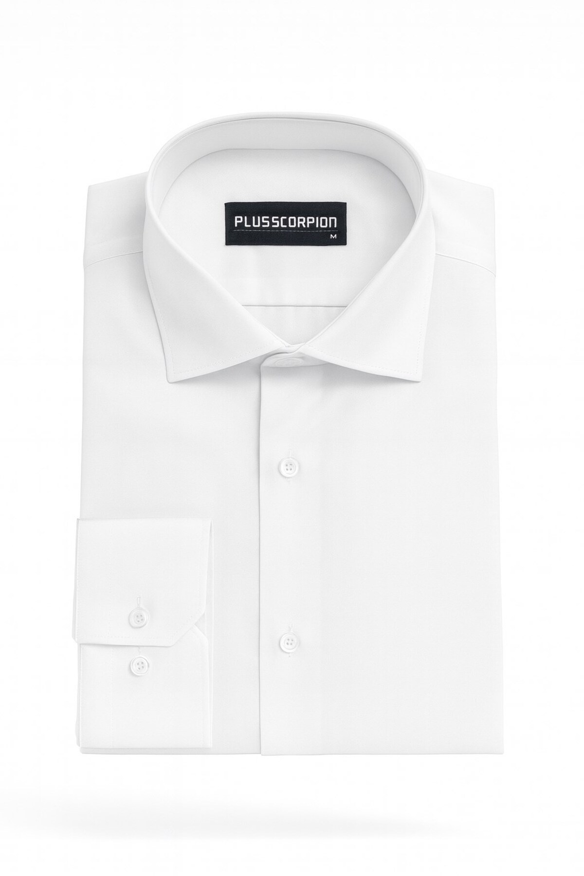 Erkek Klasik Slim Fit Gömlek – Nefes Alan Kumaş, Şık Ofis Gömleği, Beyaz/Siyah — سفید PRA-13333023-857442 — تصویر 5 از 6