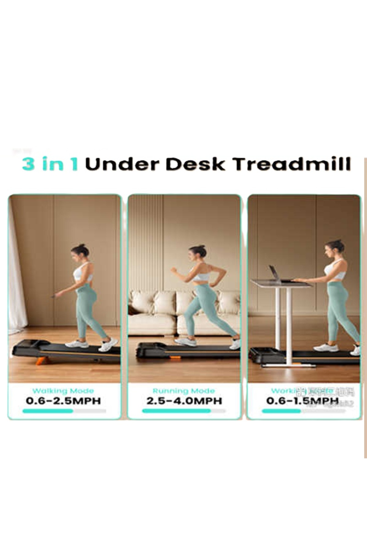 سير مشي منزلي 1 حصان سرعة 10 كم يتحمل 90 كجم مساحة 38×95 سم,موديل 8510