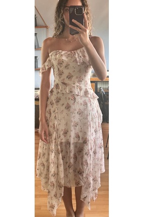 Mrym Boutique Fırfır detaylı şifın elbise